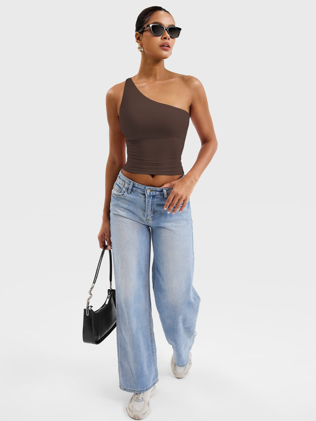 Haut Fanciy One Shoulder Tank - AERLO