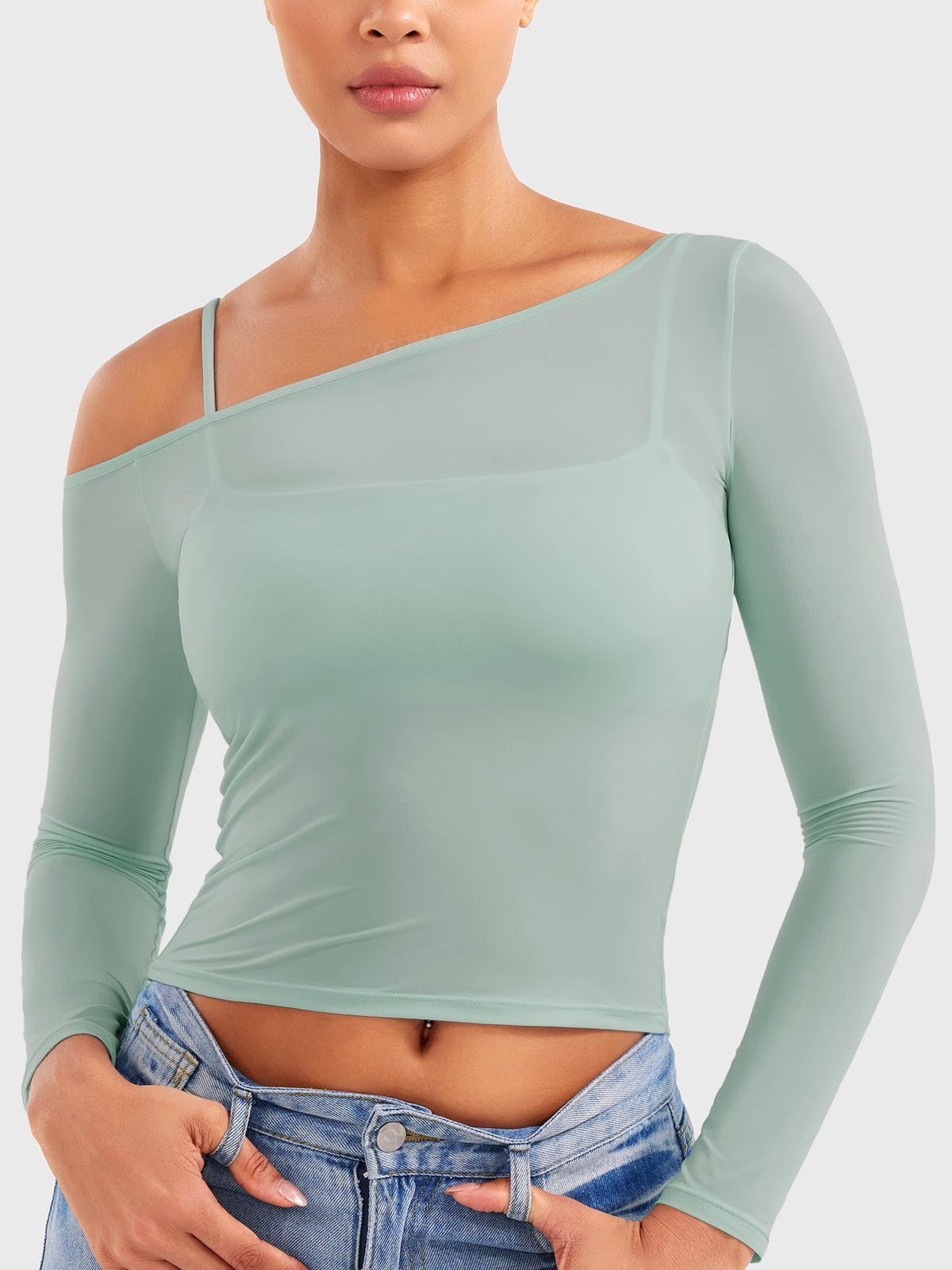 Haut Fairen One Shoulder Sheer - AERLO