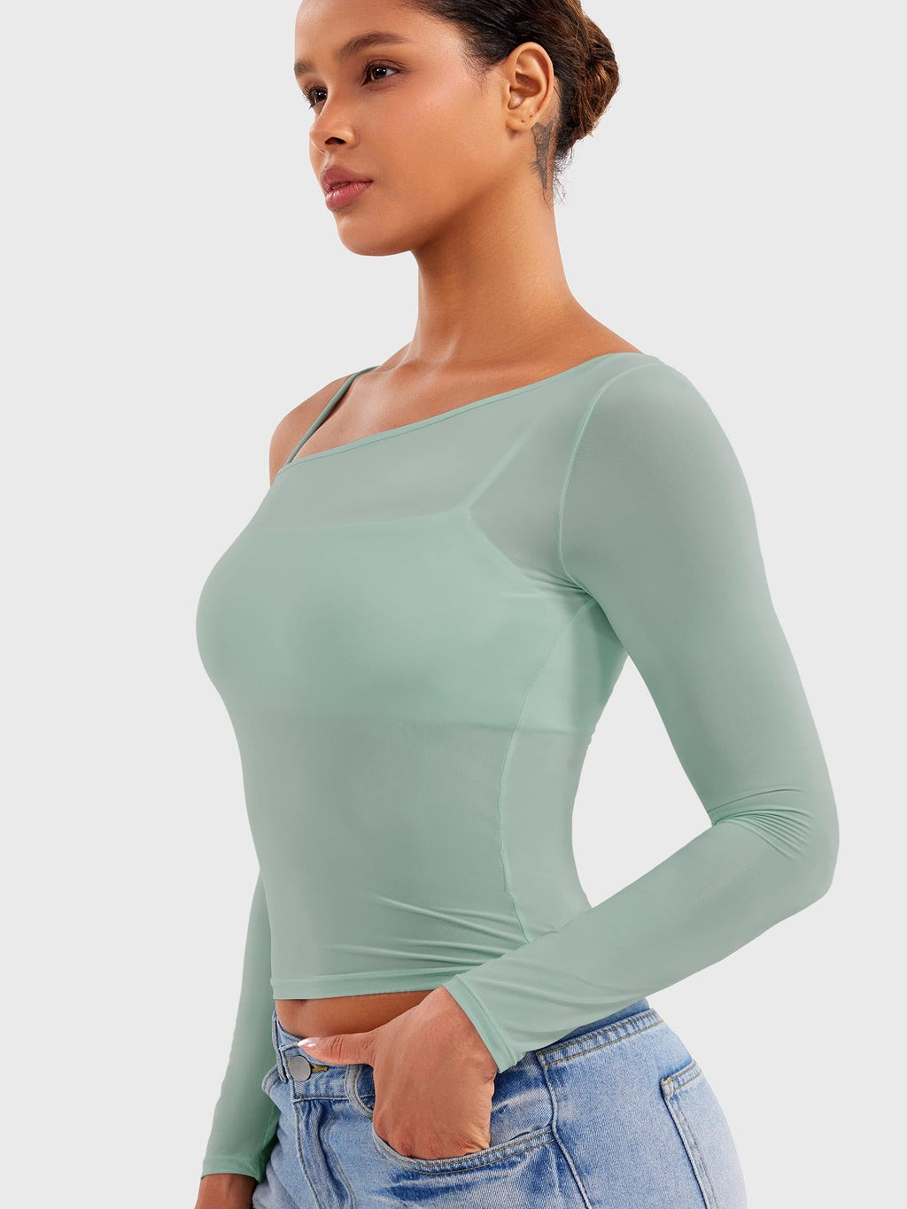 Haut Fairen One Shoulder Sheer - AERLO