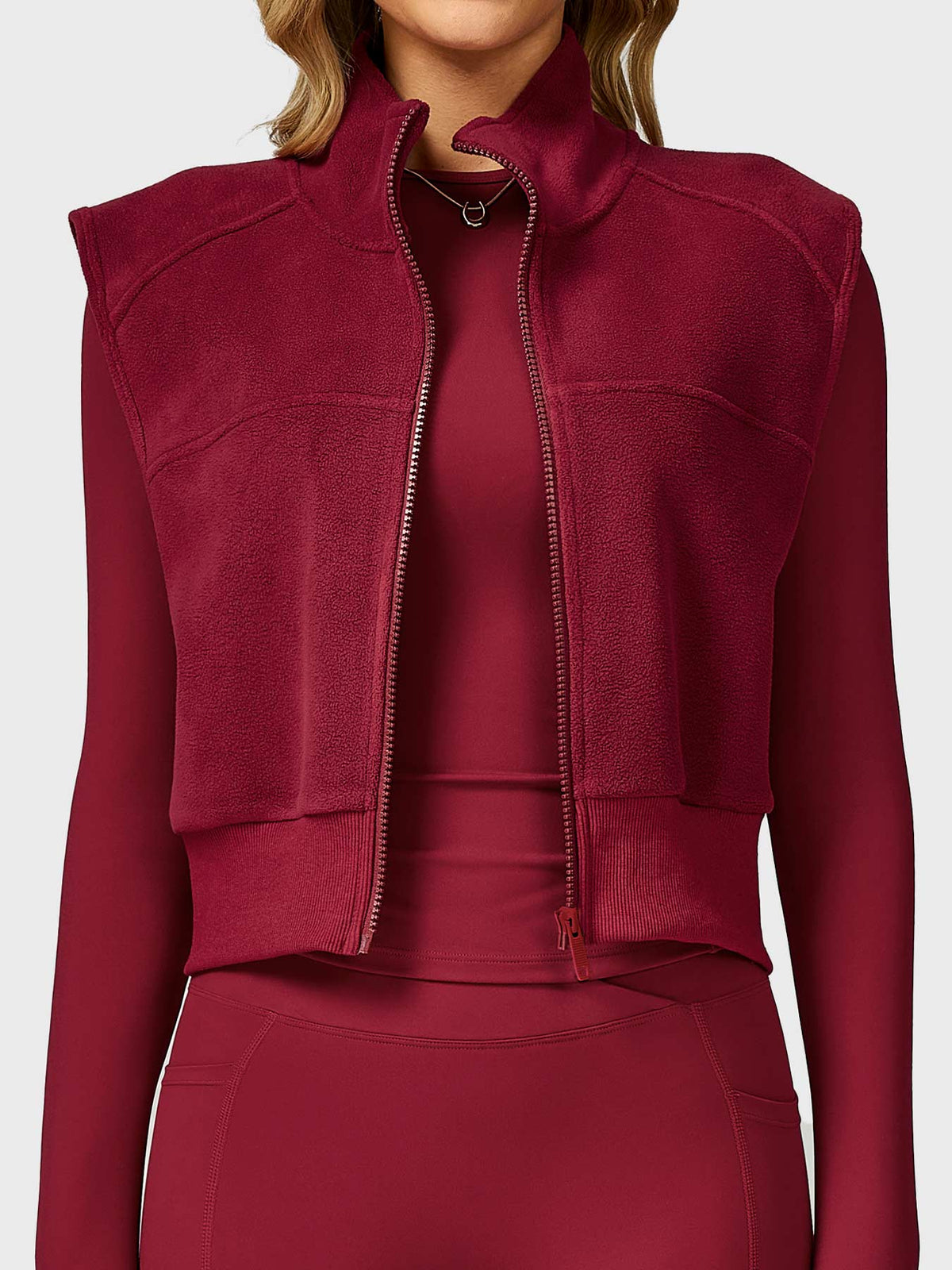 Eden Cropped Fleece Vest - AERLO