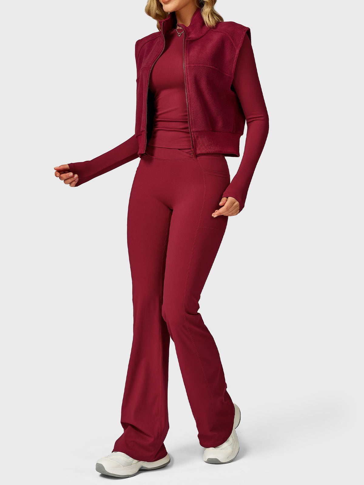 Eden Cropped Fleece Vest - AERLO