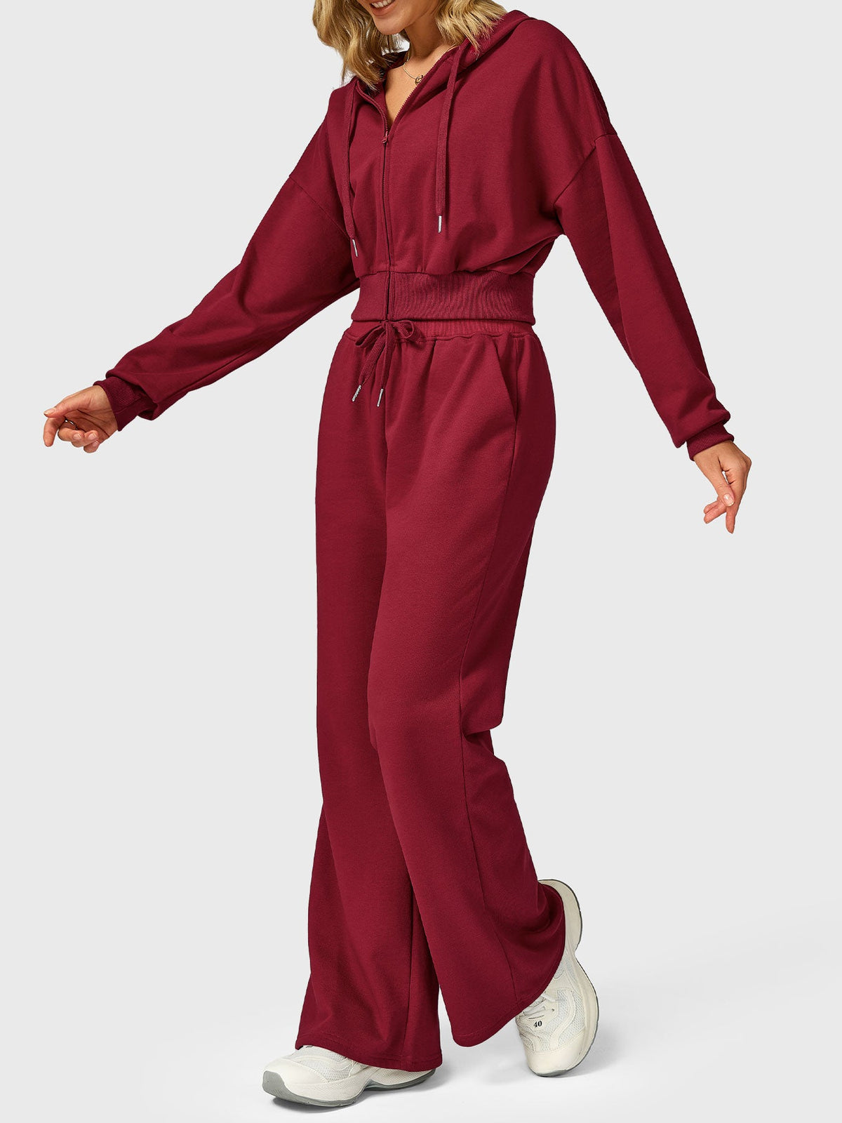 Sabrina Cropped Zip Hoodies - AERLO