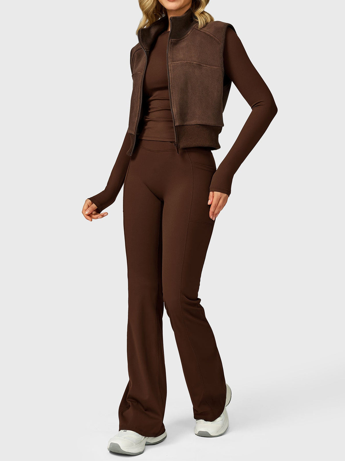 Eden Cropped Fleece Vest - AERLO