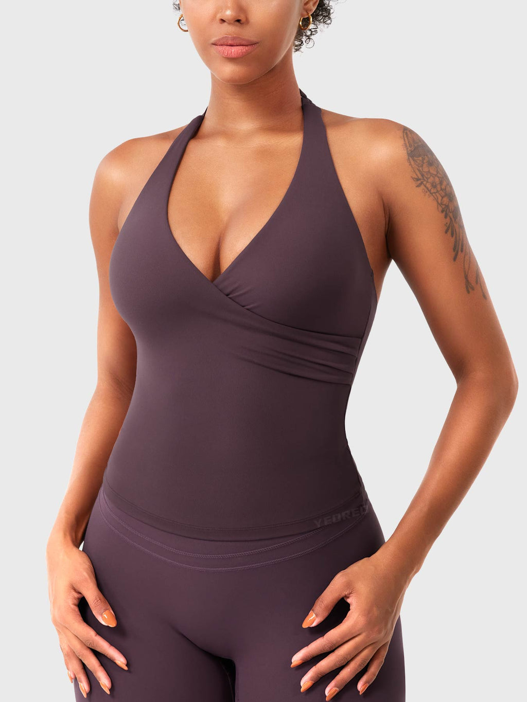 Elevine V Neck Halter Tank - AERLO