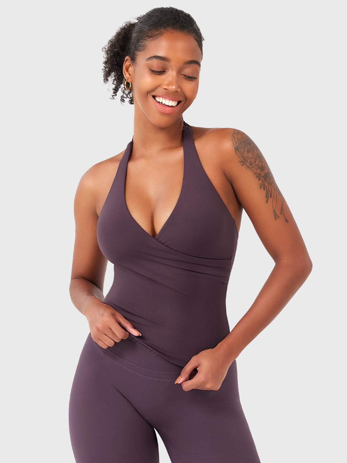 Elevine V Neck Halter Tank - AERLO