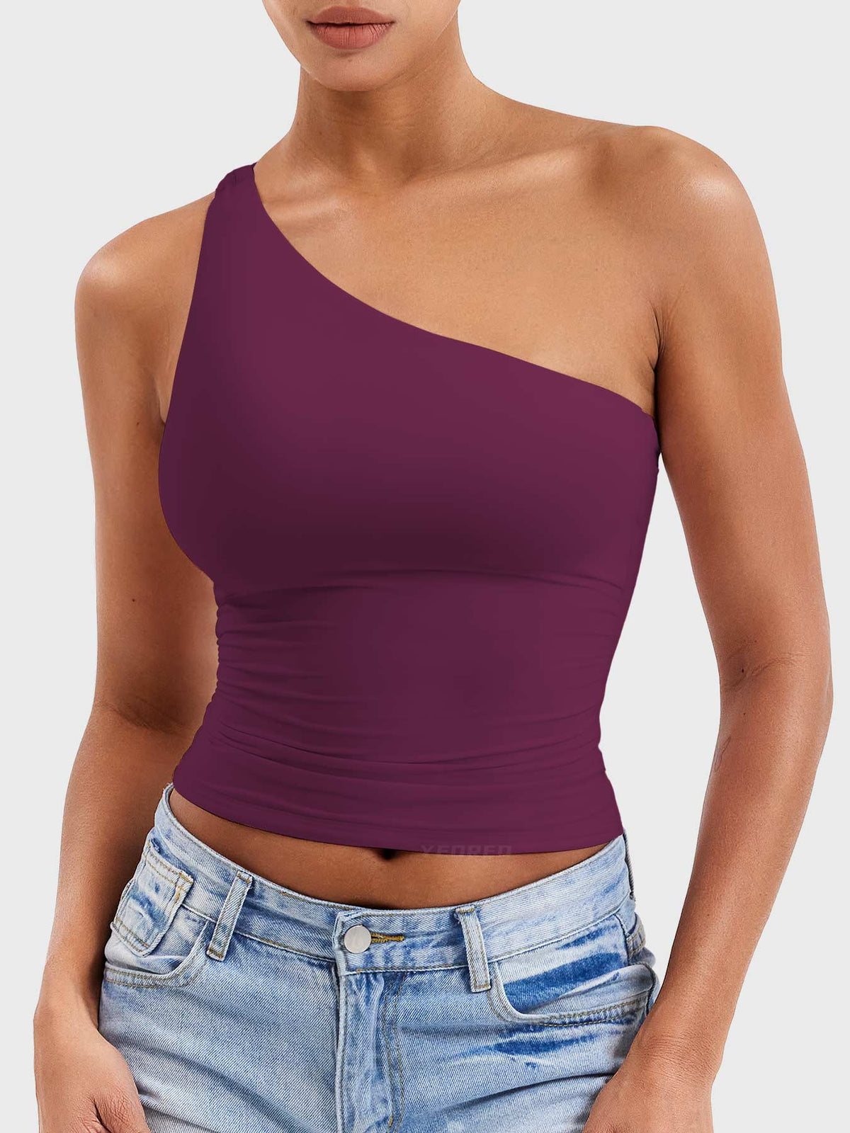 Haut Fanciy One Shoulder Tank - AERLO