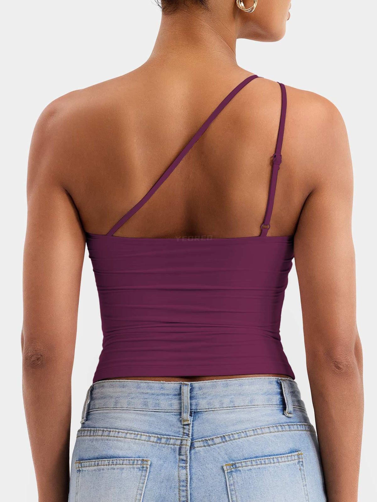 Haut Fanciy One Shoulder Tank - AERLO