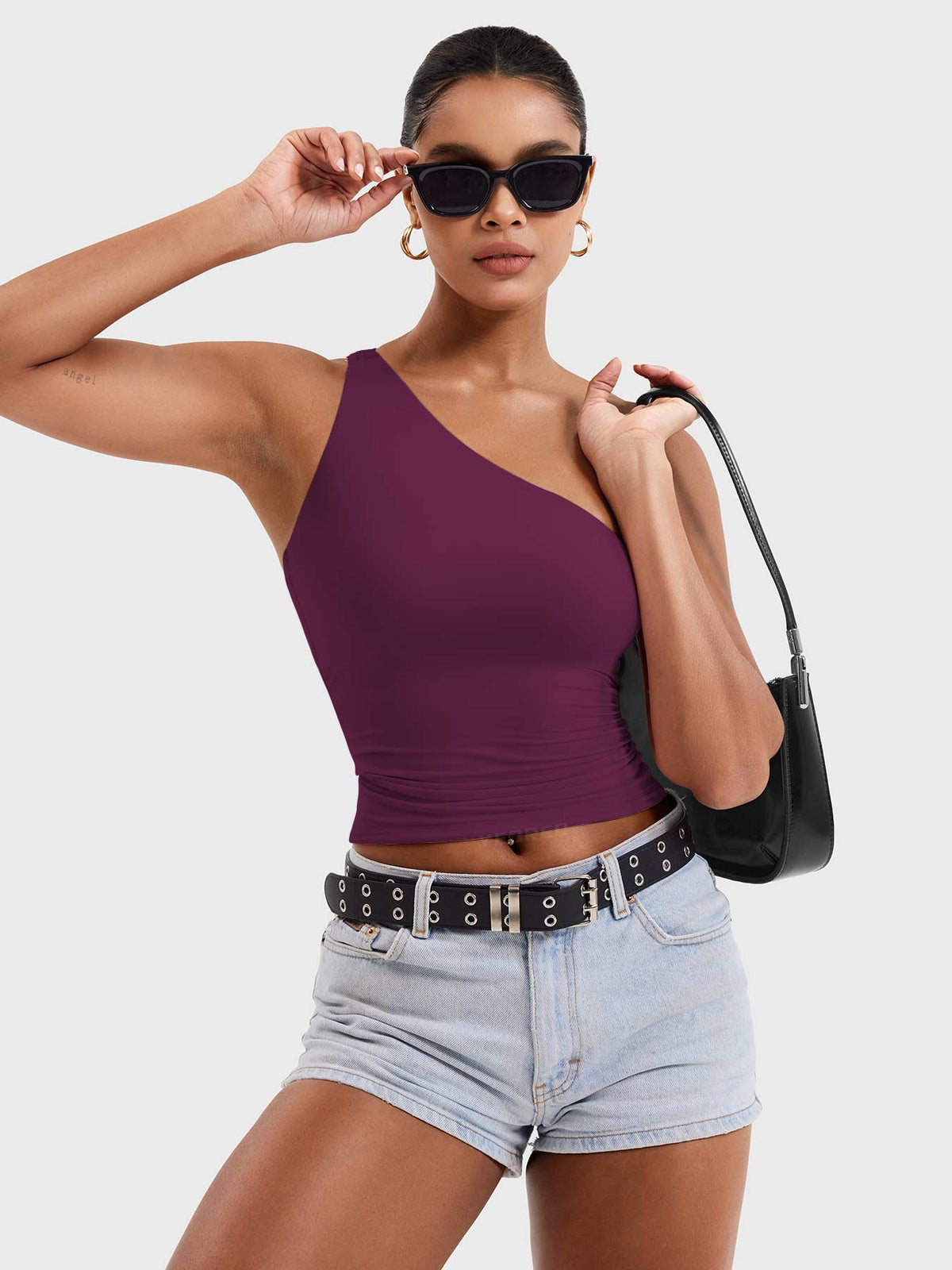 Haut Fanciy One Shoulder Tank - AERLO