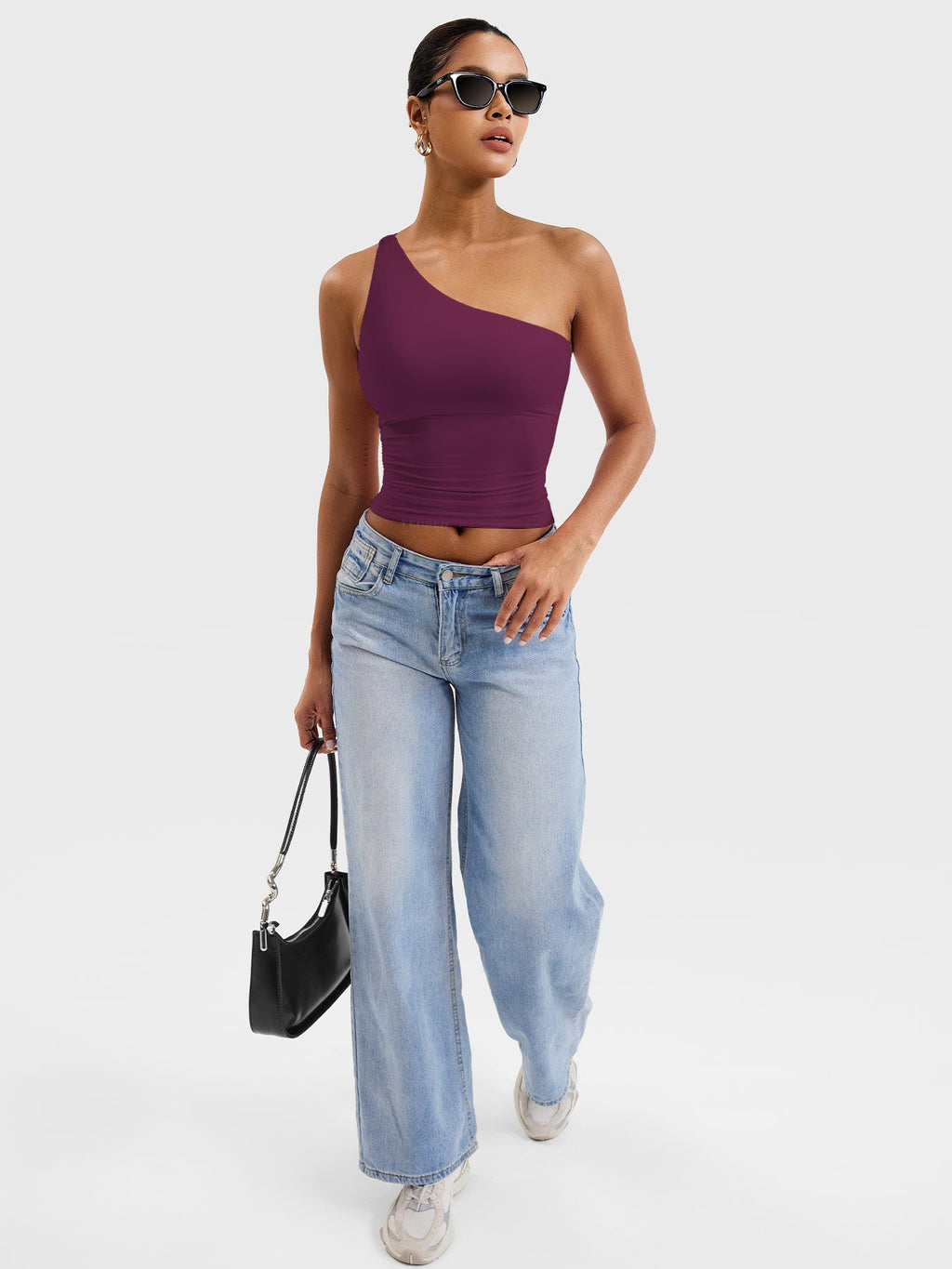 Haut Fanciy One Shoulder Tank - AERLO