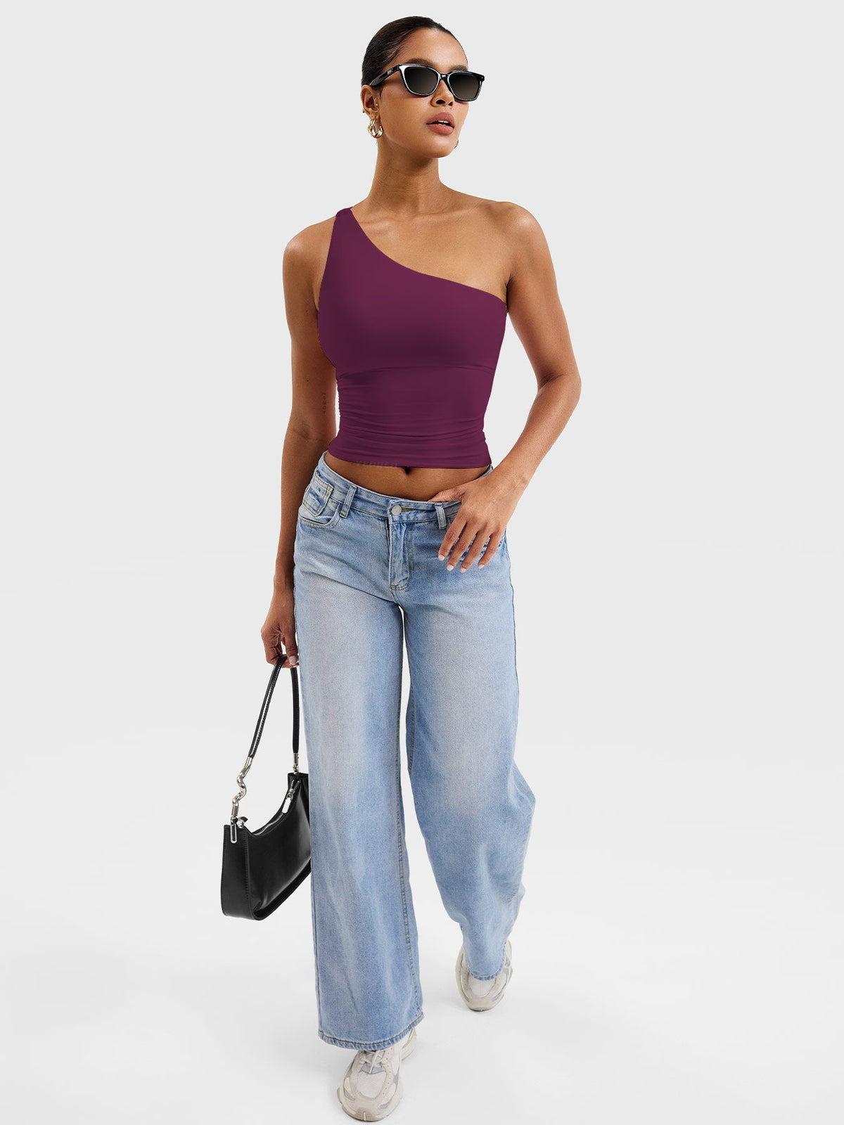 Haut Fanciy One Shoulder Tank - AERLO