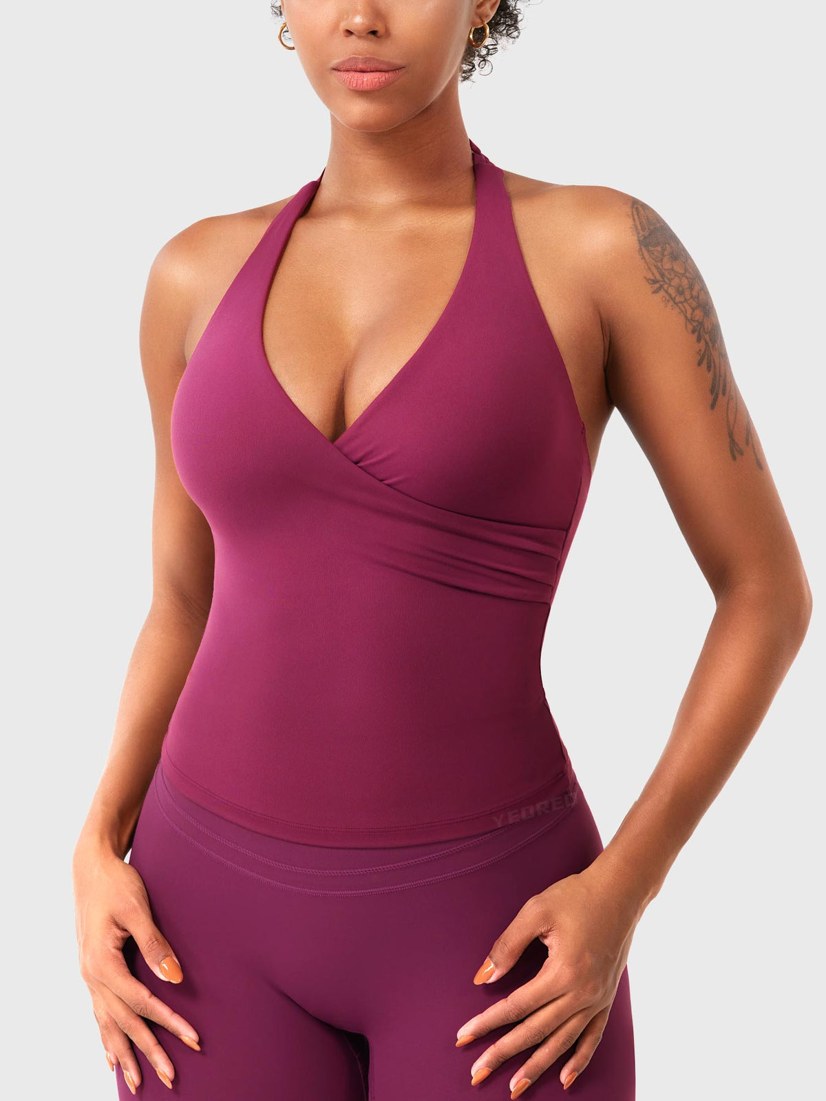 Elevine V Neck Halter Tank - AERLO