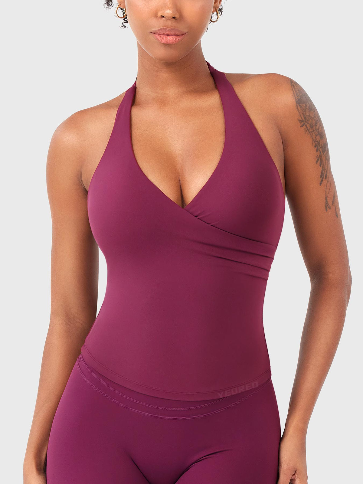 Elevine V Neck Halter Tank - AERLO