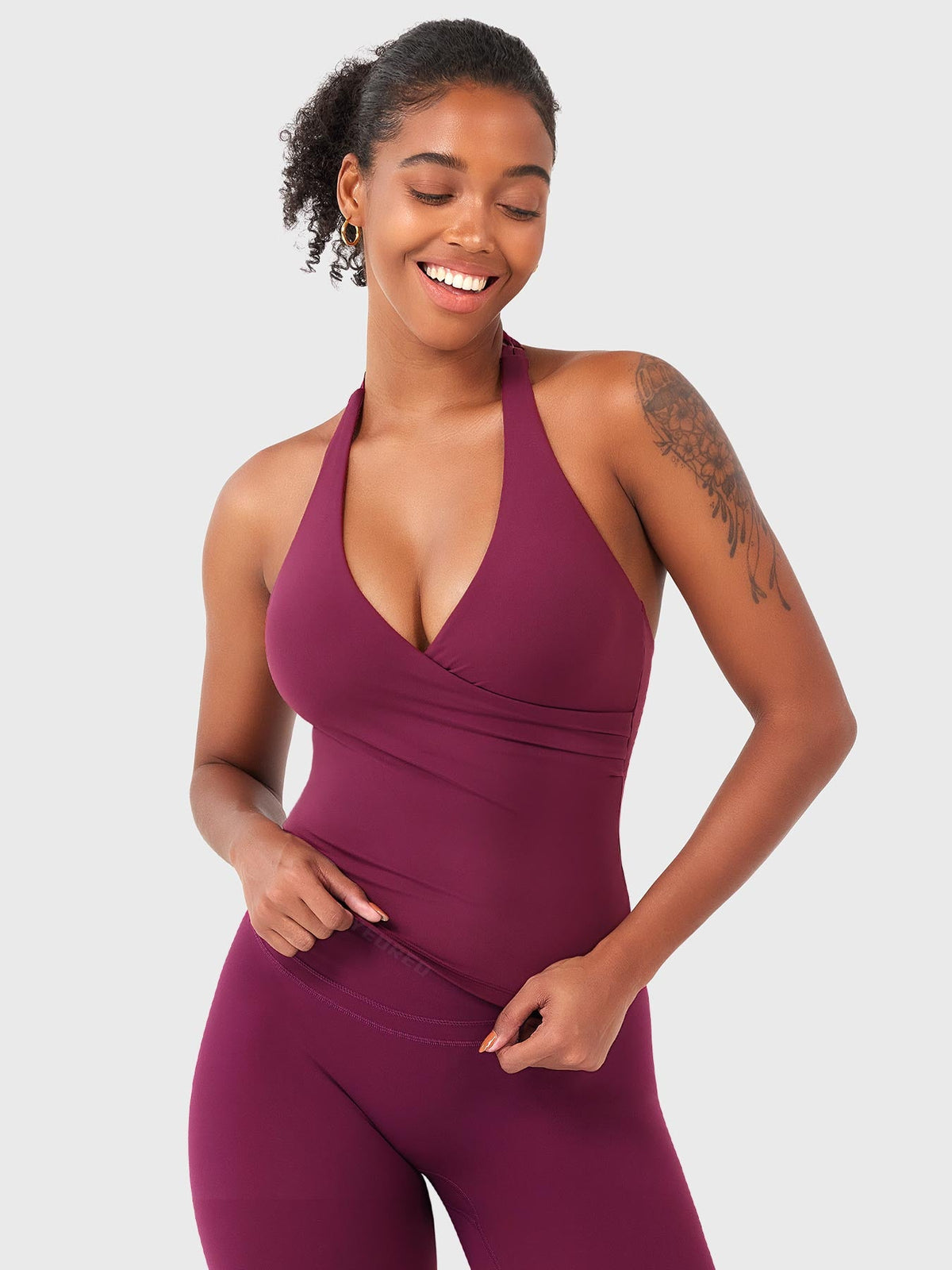 Elevine V Neck Halter Tank - AERLO