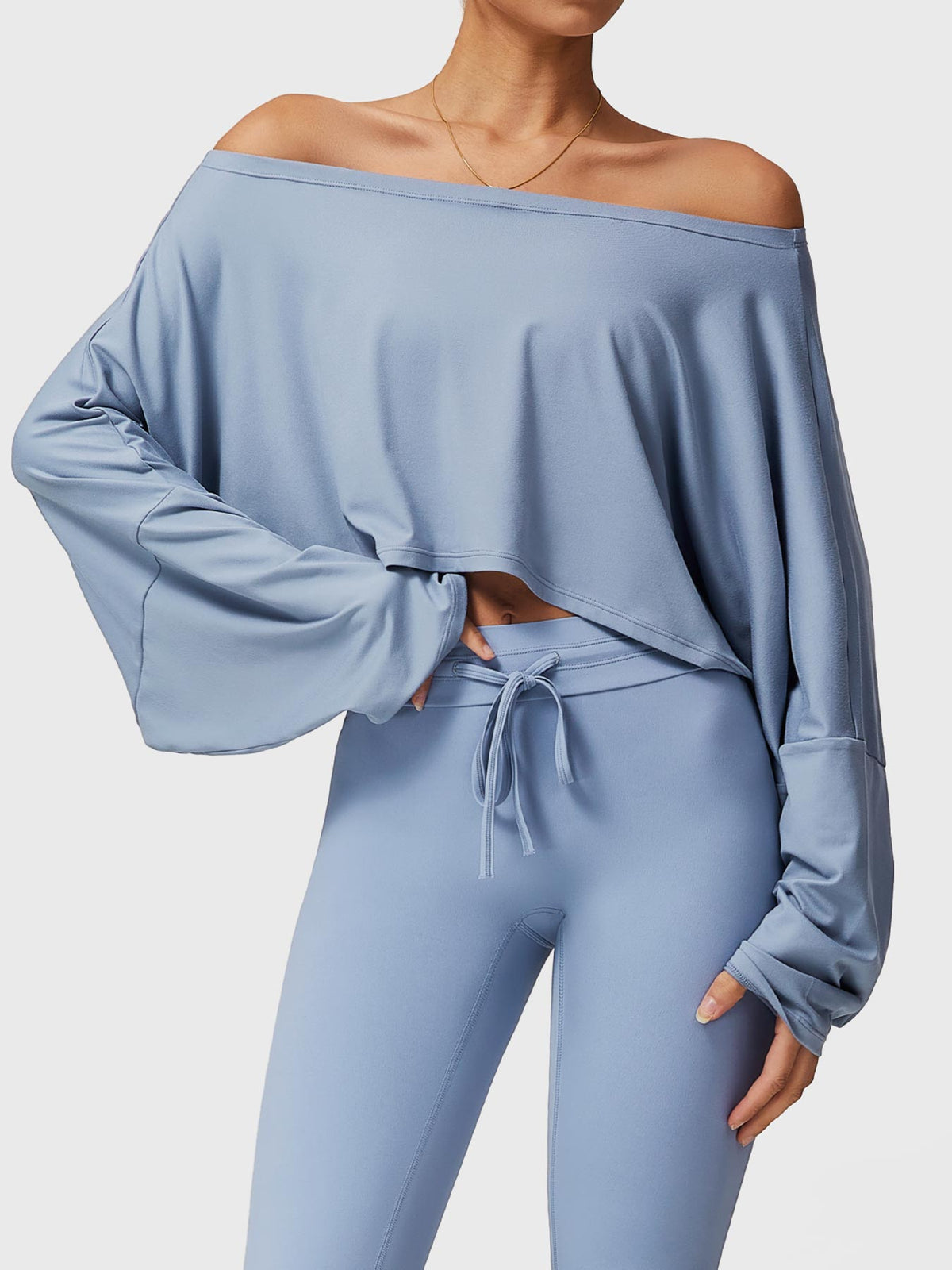 Haut manches longues Alison Off Shoulder Dolman - AERLO