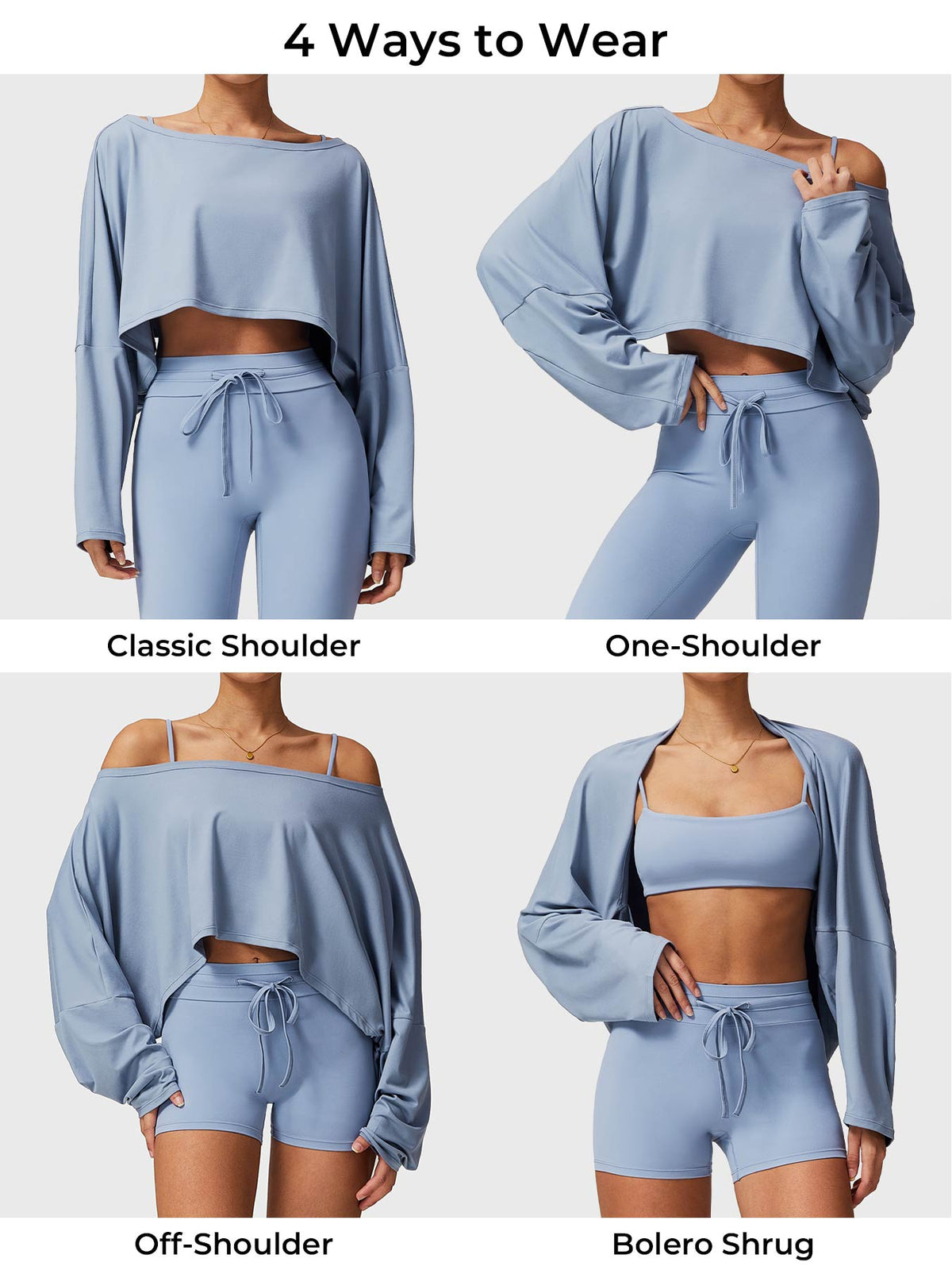 Haut manches longues Alison Off Shoulder Dolman - AERLO