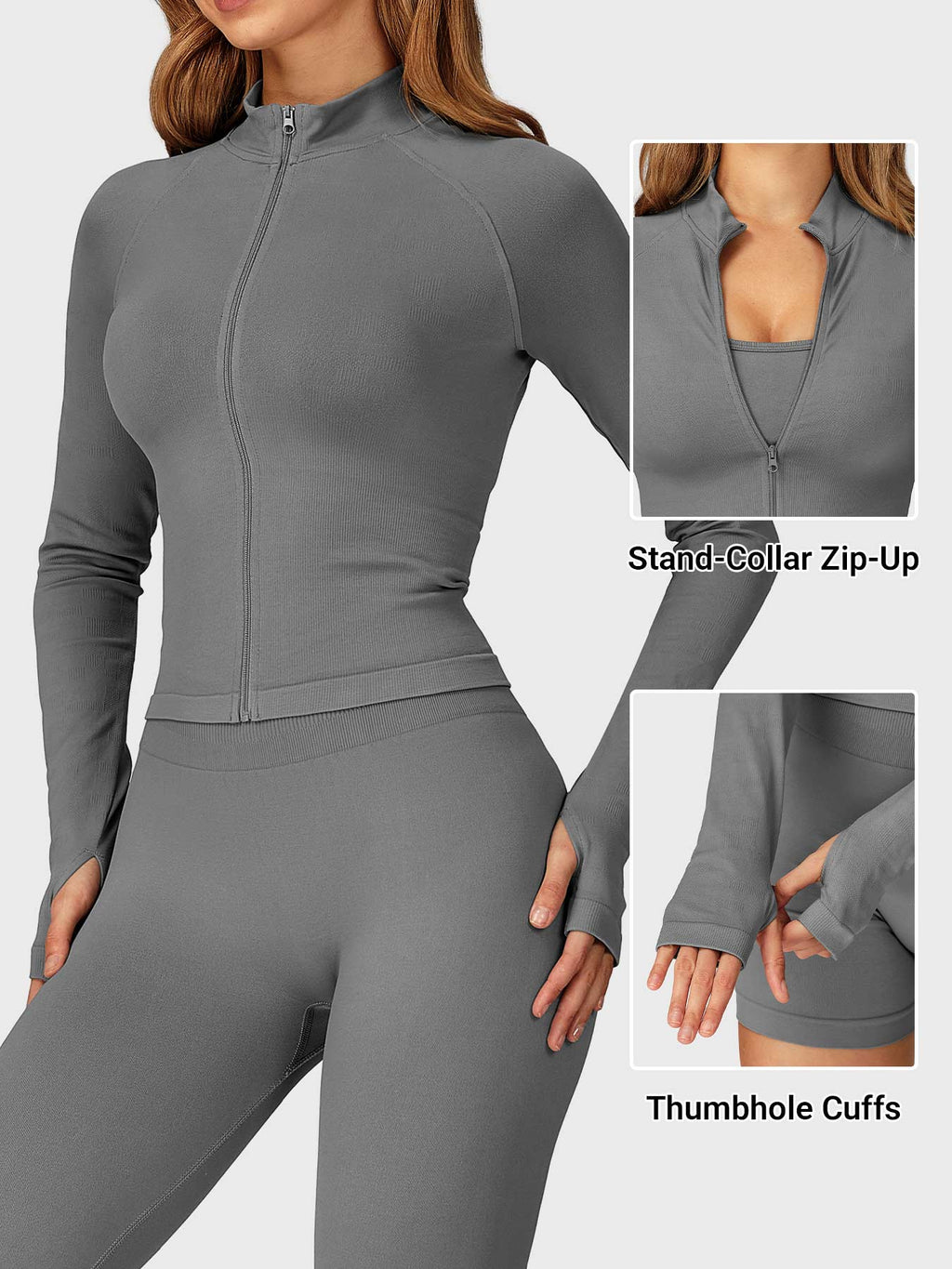 Alina Seamless Zip Up Jacket - AERLO