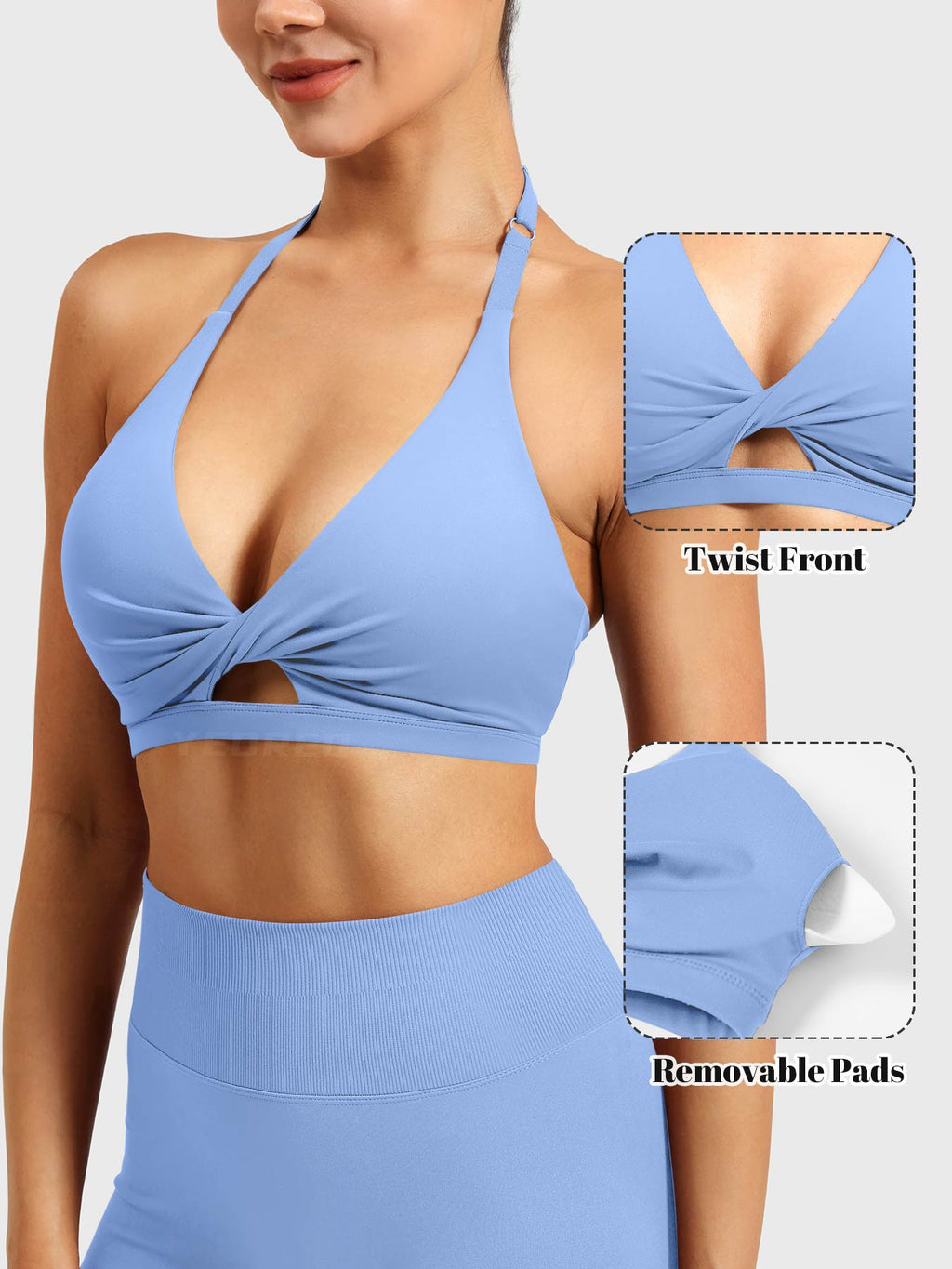 Brassière de sport Micaela Twist Front - AERLO