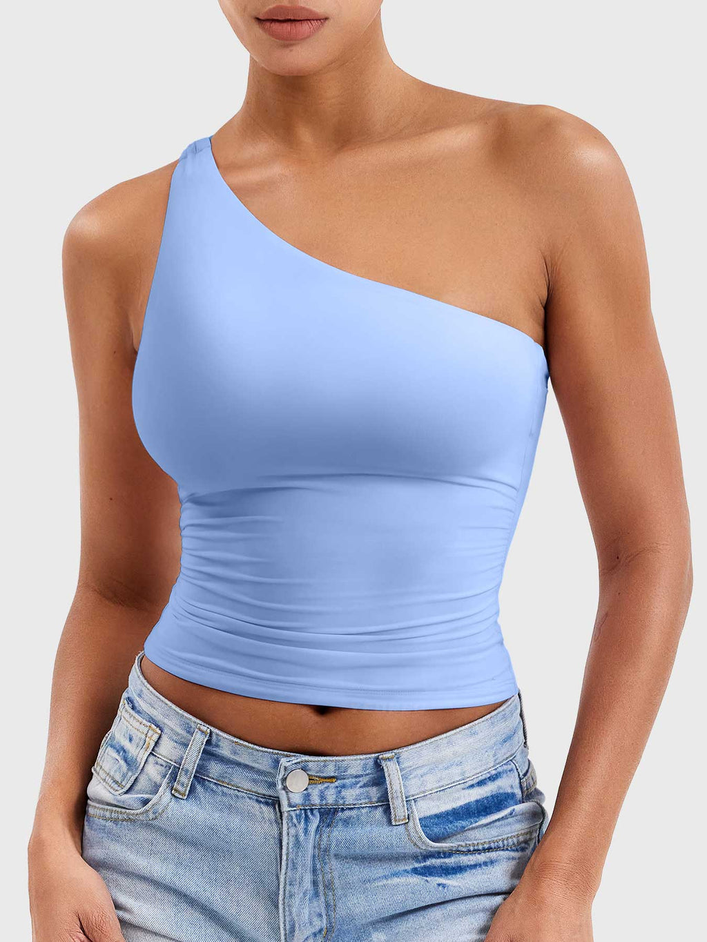 Haut Fanciy One Shoulder Tank - AERLO