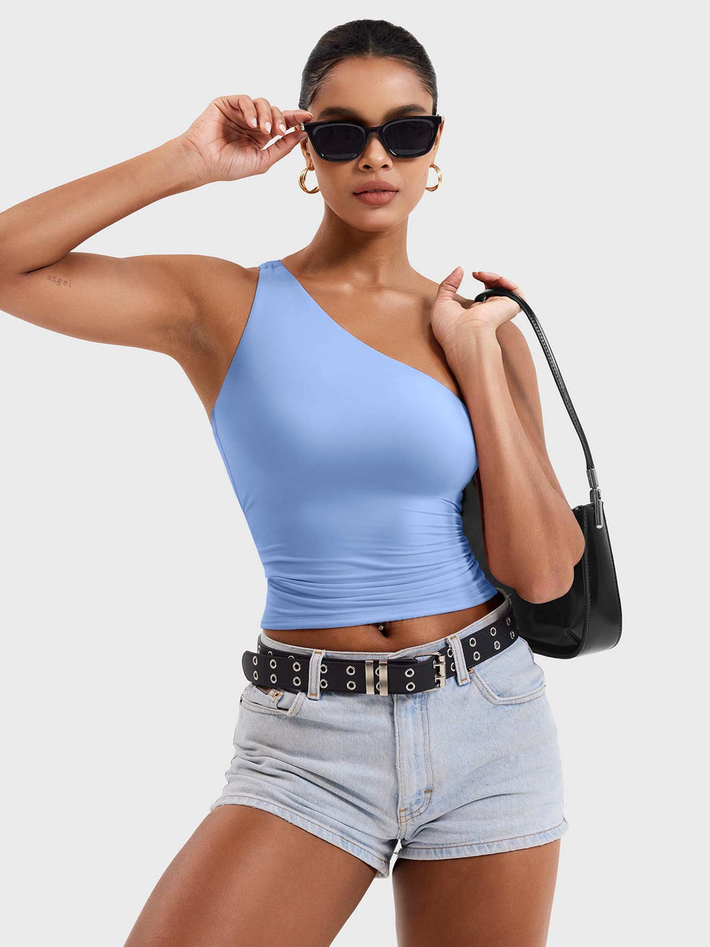 Haut Fanciy One Shoulder Tank - AERLO