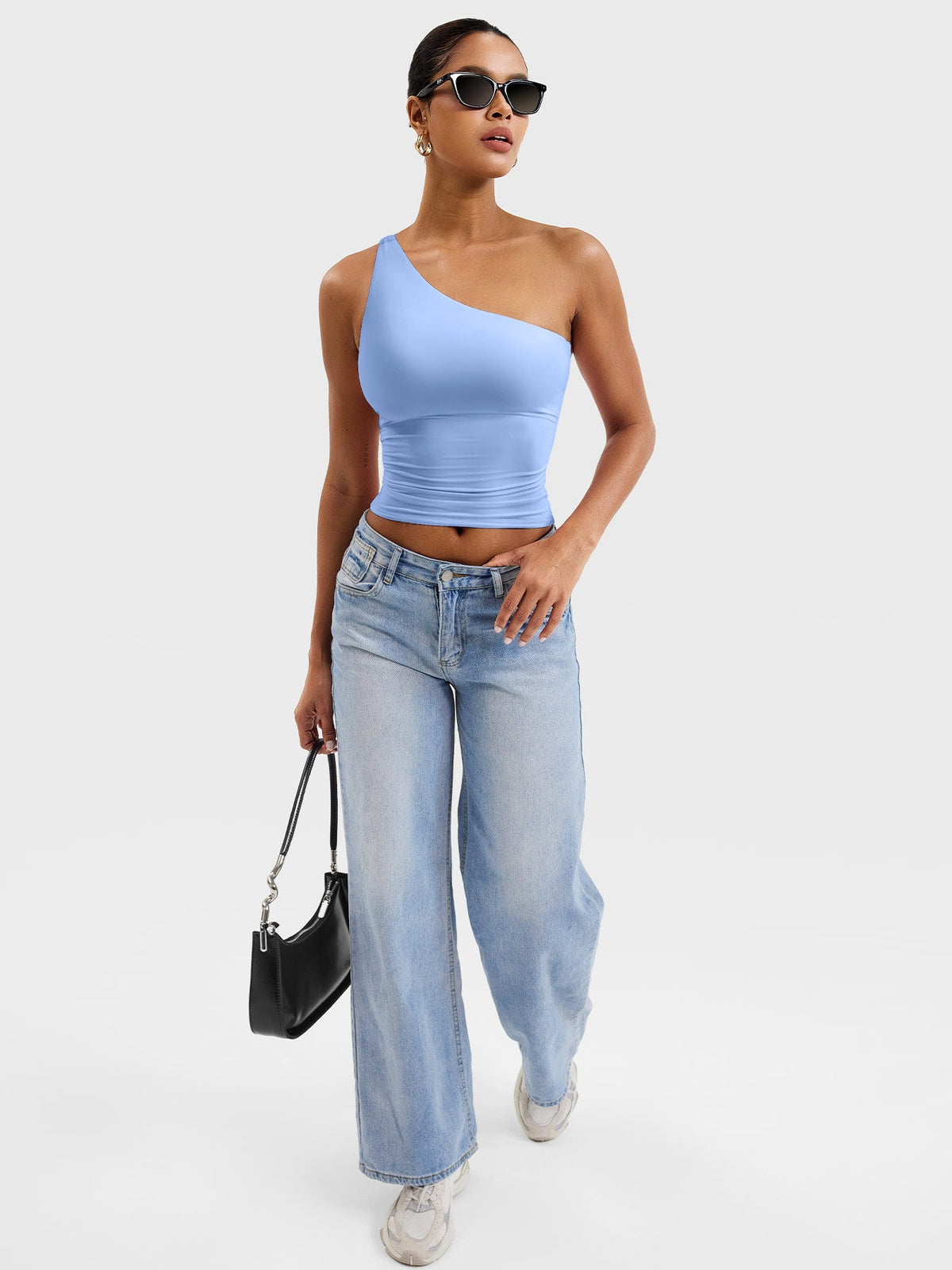 Haut Fanciy One Shoulder Tank - AERLO