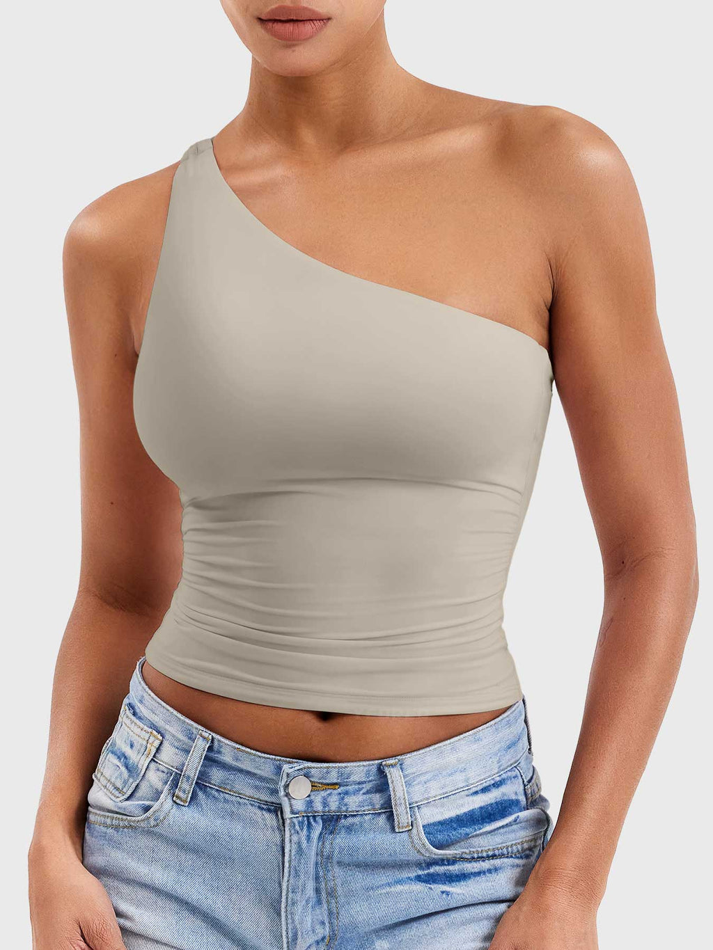 Haut Fanciy One Shoulder Tank - AERLO