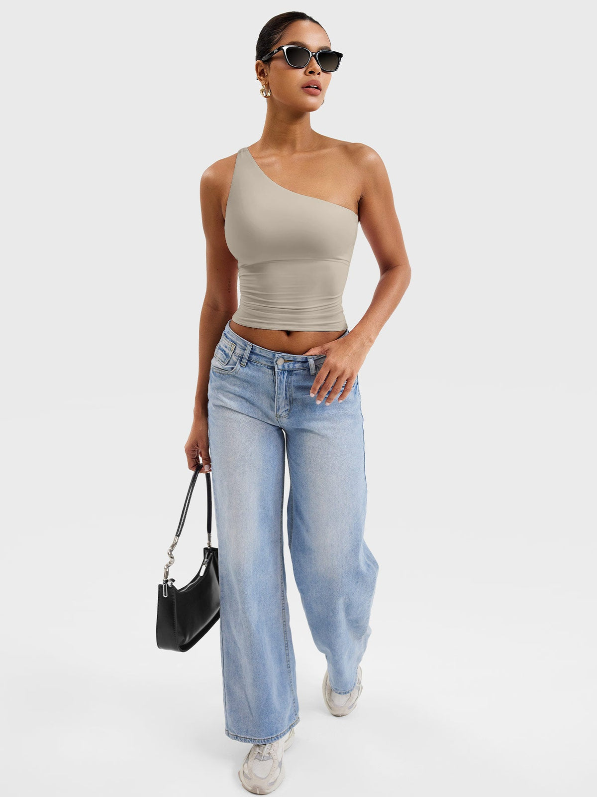 Haut Fanciy One Shoulder Tank - AERLO