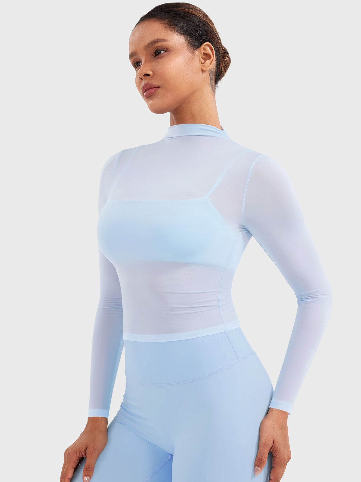 Haut Jamy Mock Neck Sheer - AERLO