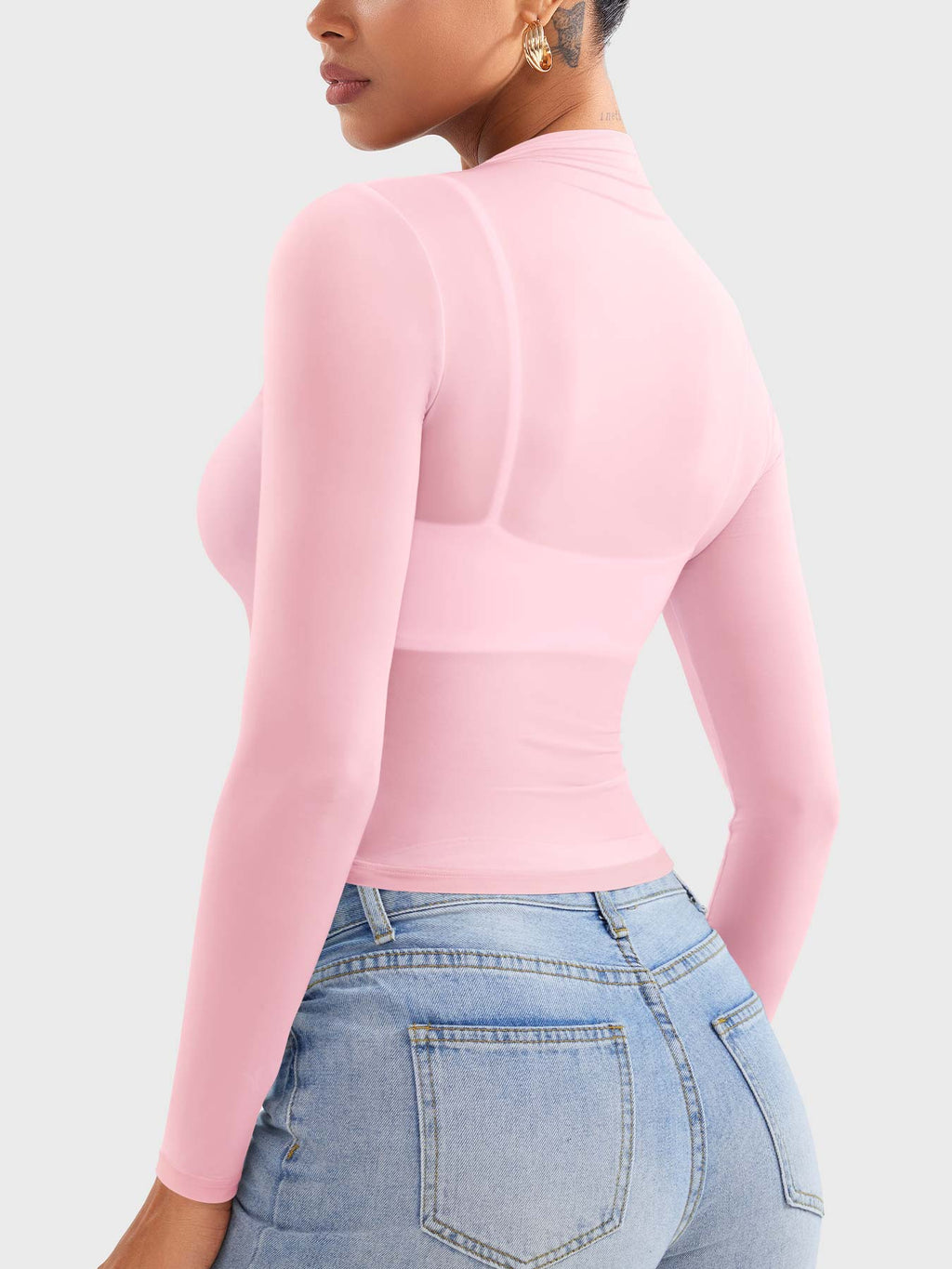 Haut Jamy Mock Neck Sheer - AERLO
