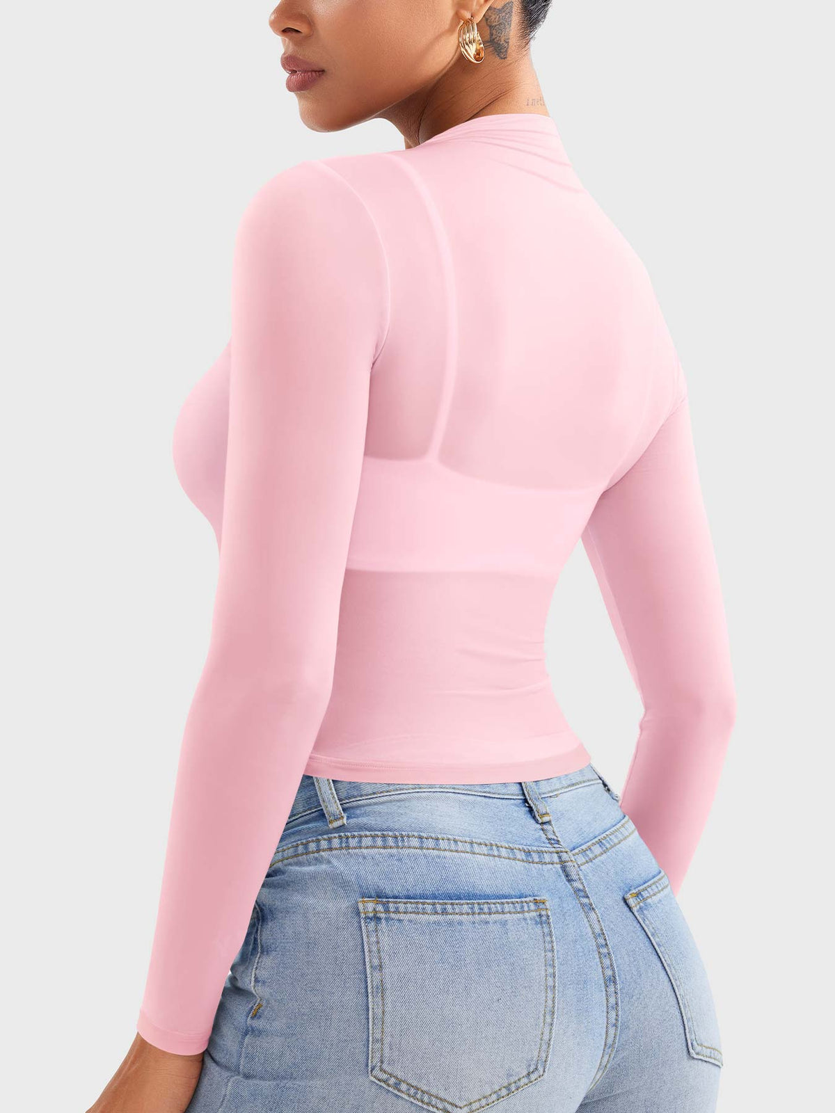 Haut Jamy Mock Neck Sheer - AERLO