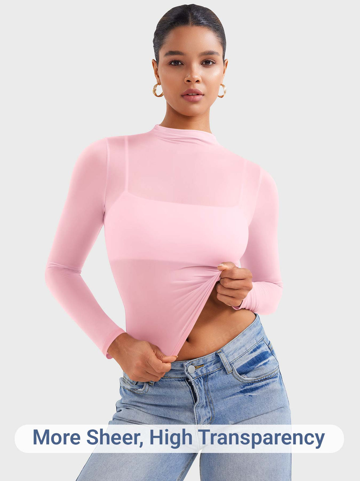 Haut Jamy Mock Neck Sheer - AERLO