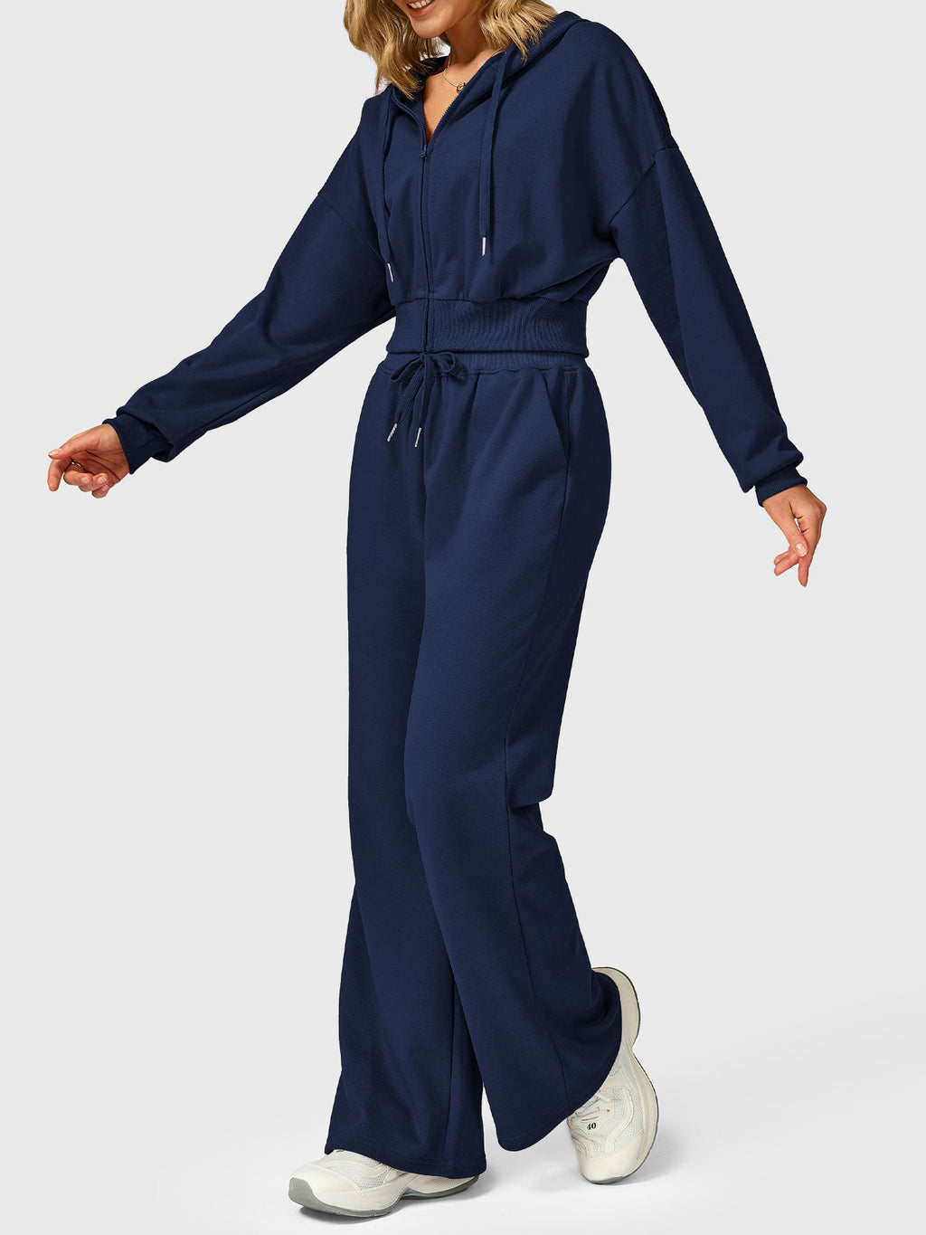 Sabrina Cropped Zip Hoodies - AERLO