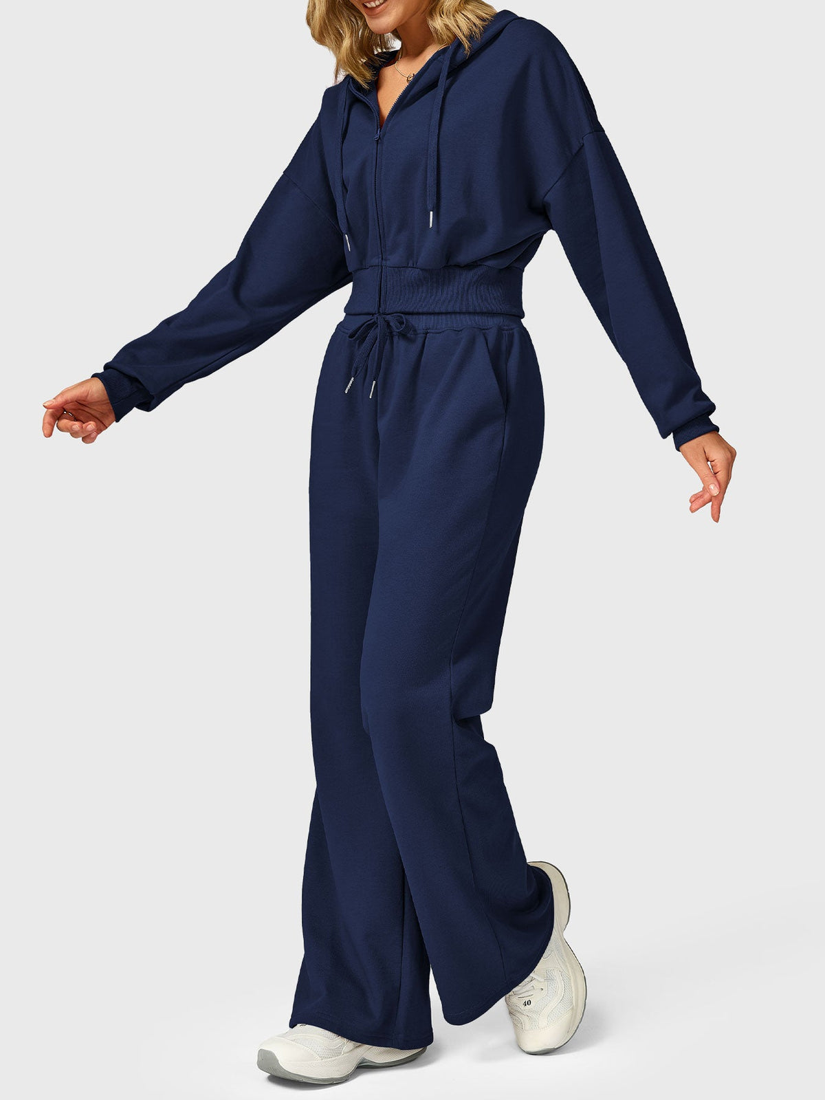 Sabrina Cropped Zip Hoodies - AERLO