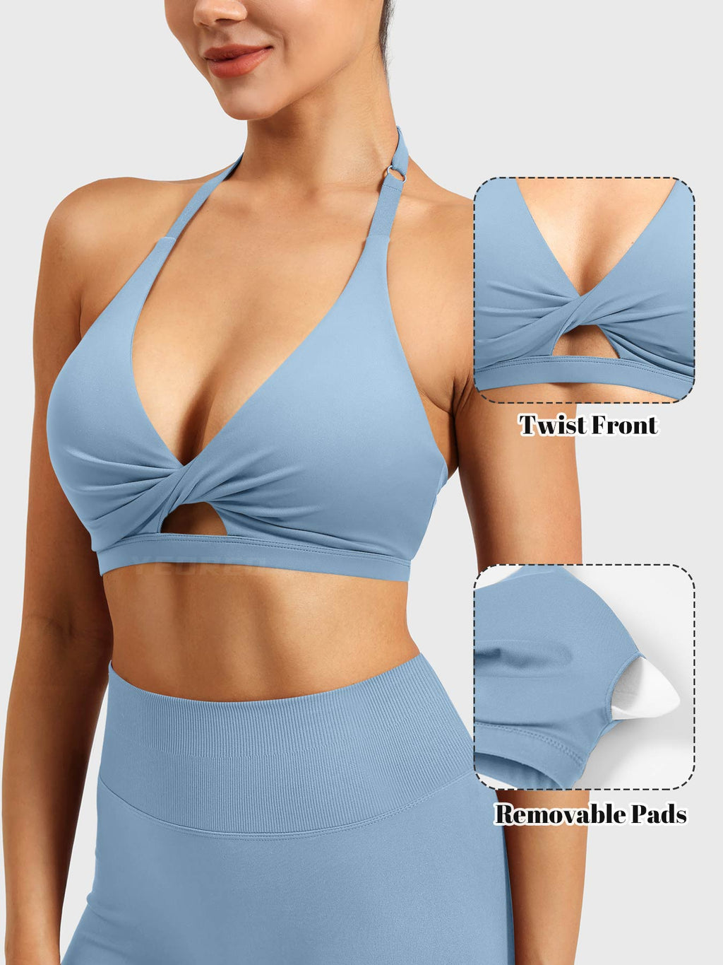 Brassière de sport Micaela Twist Front - AERLO
