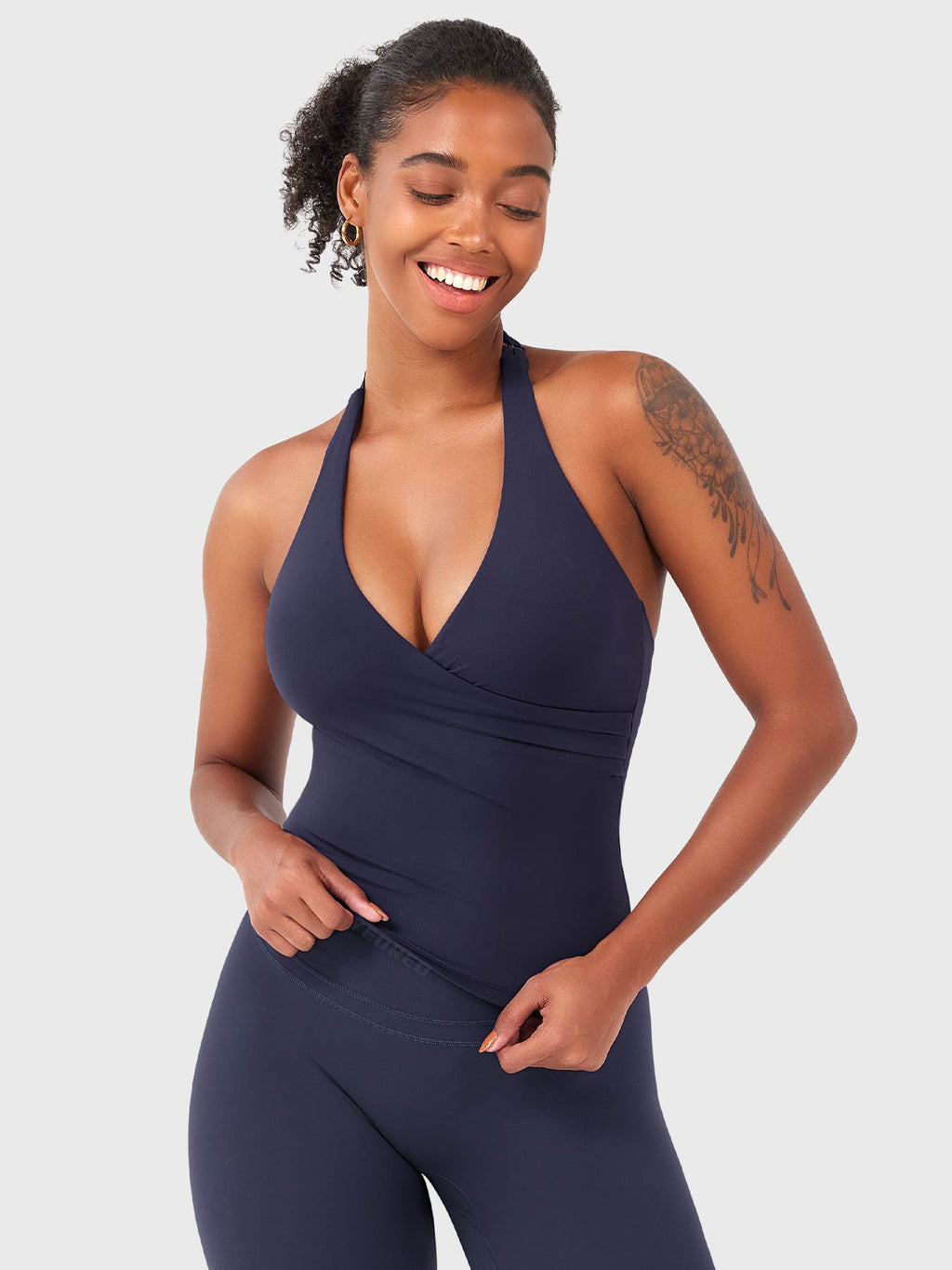 Elevine V Neck Halter Tank - AERLO