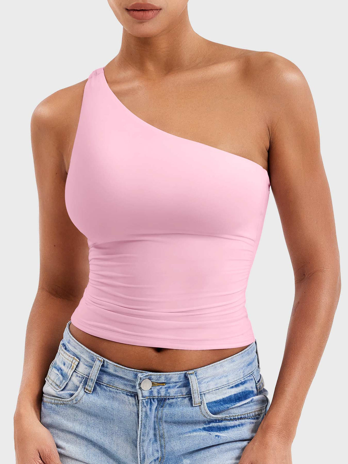 Haut Fanciy One Shoulder Tank - AERLO