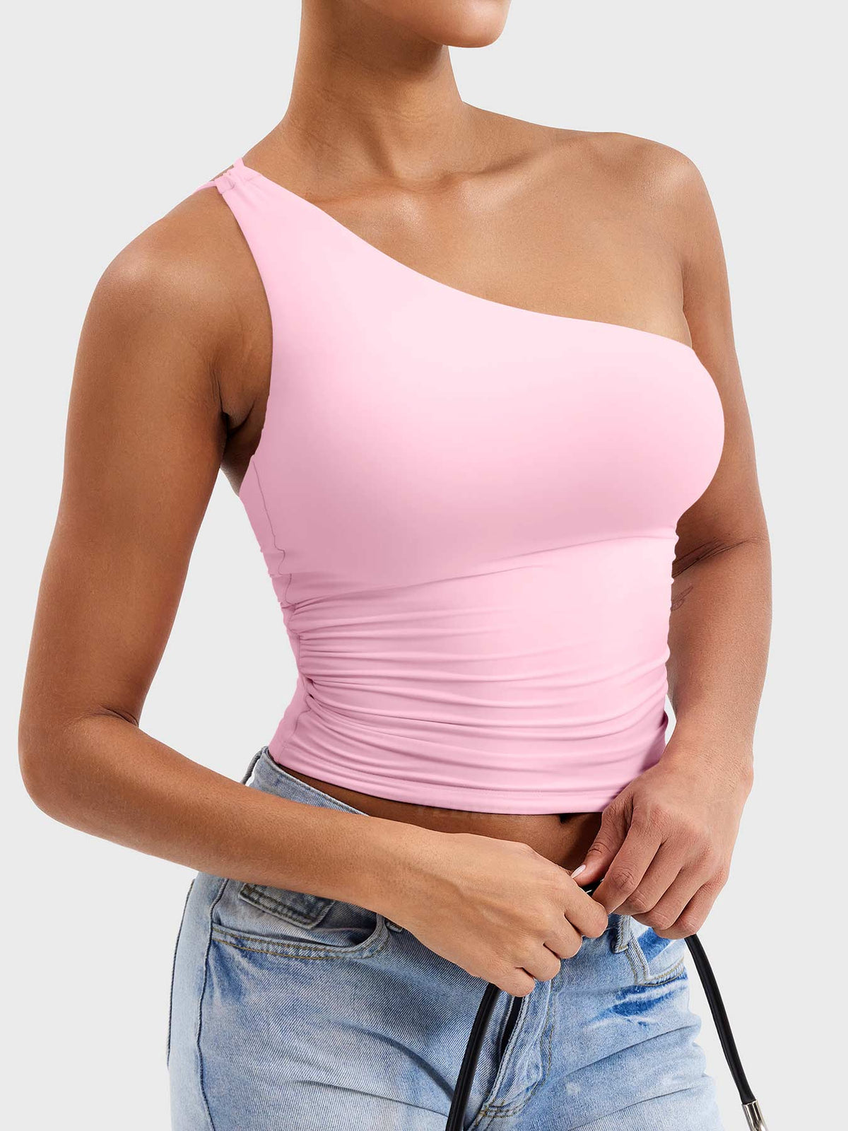 Haut Fanciy One Shoulder Tank - AERLO