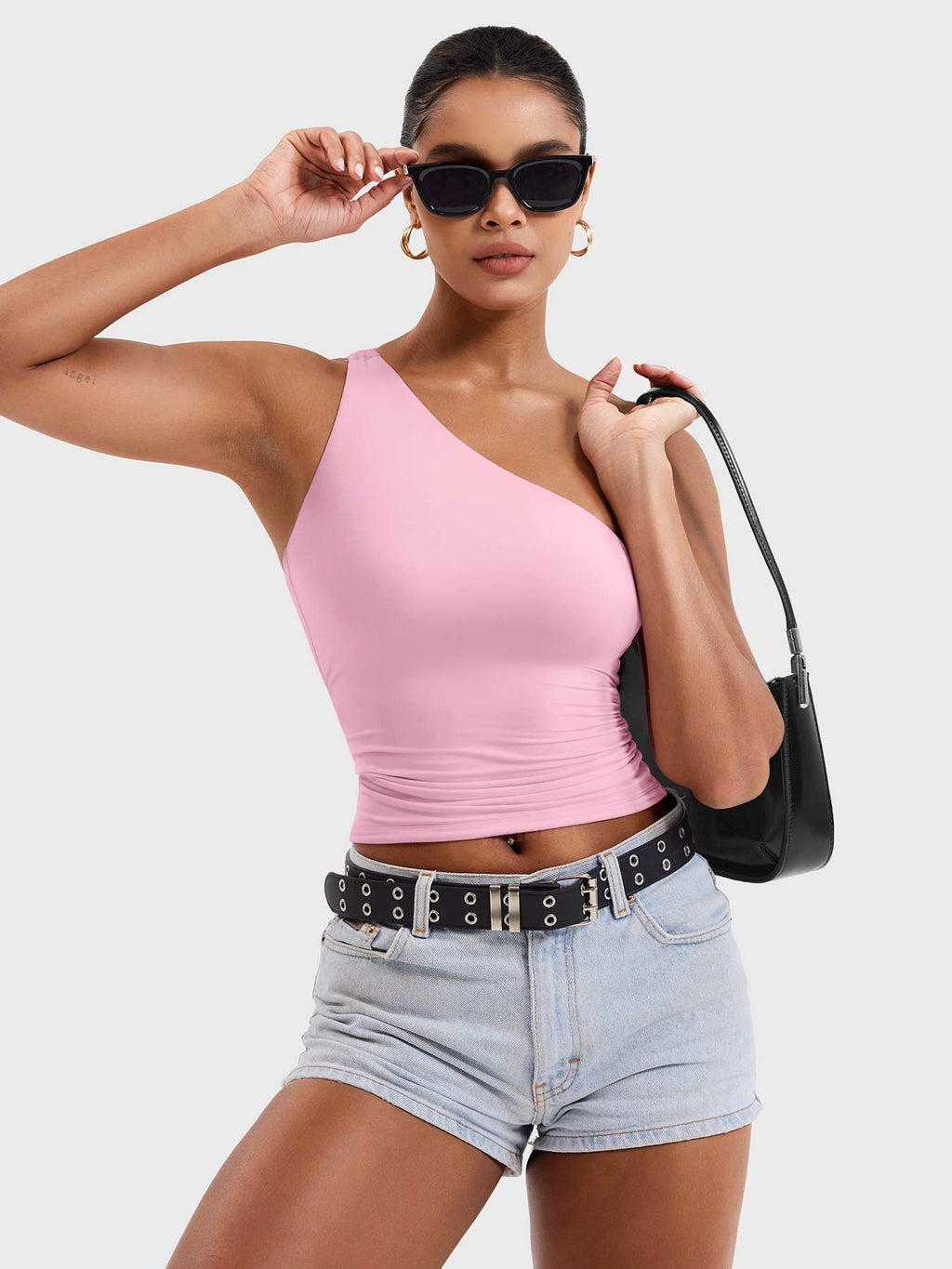 Haut Fanciy One Shoulder Tank - AERLO