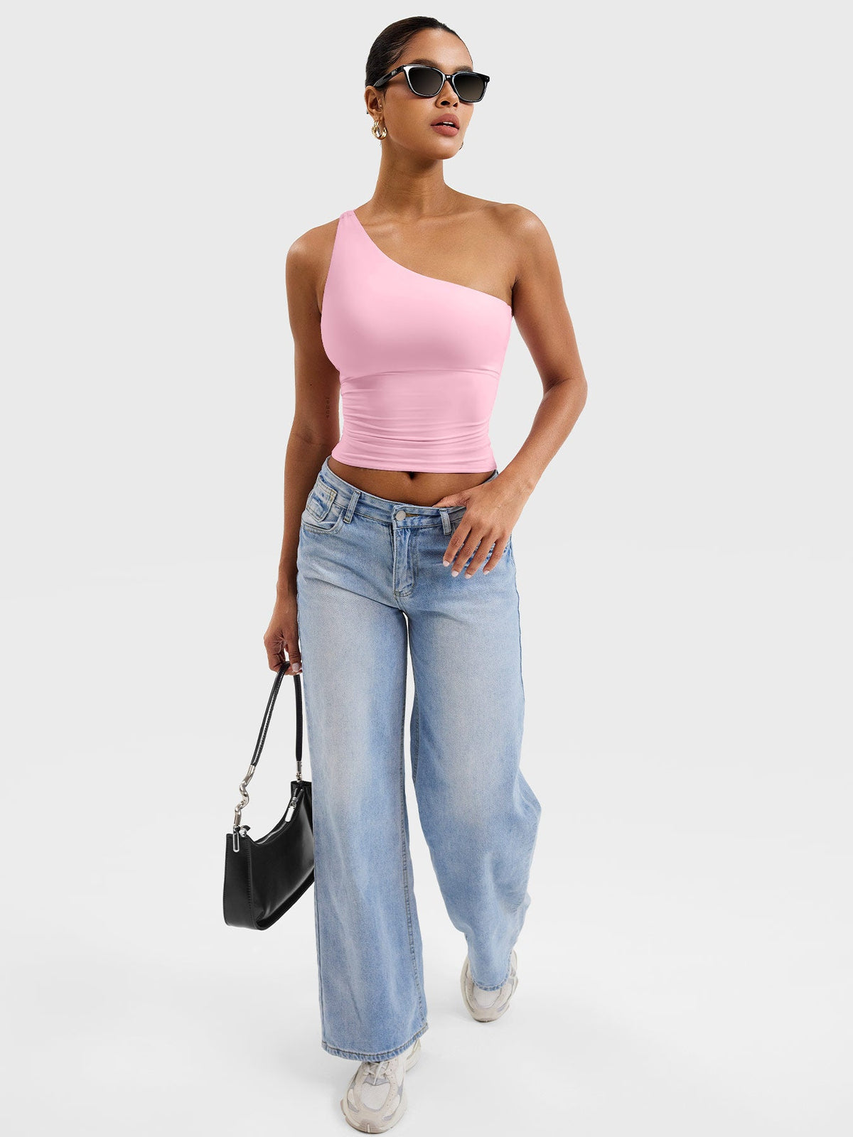 Haut Fanciy One Shoulder Tank - AERLO