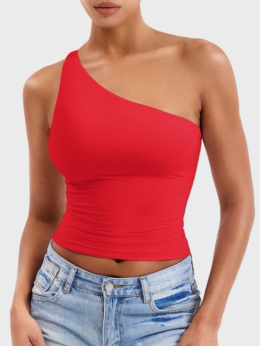 Haut Fanciy One Shoulder Tank - AERLO