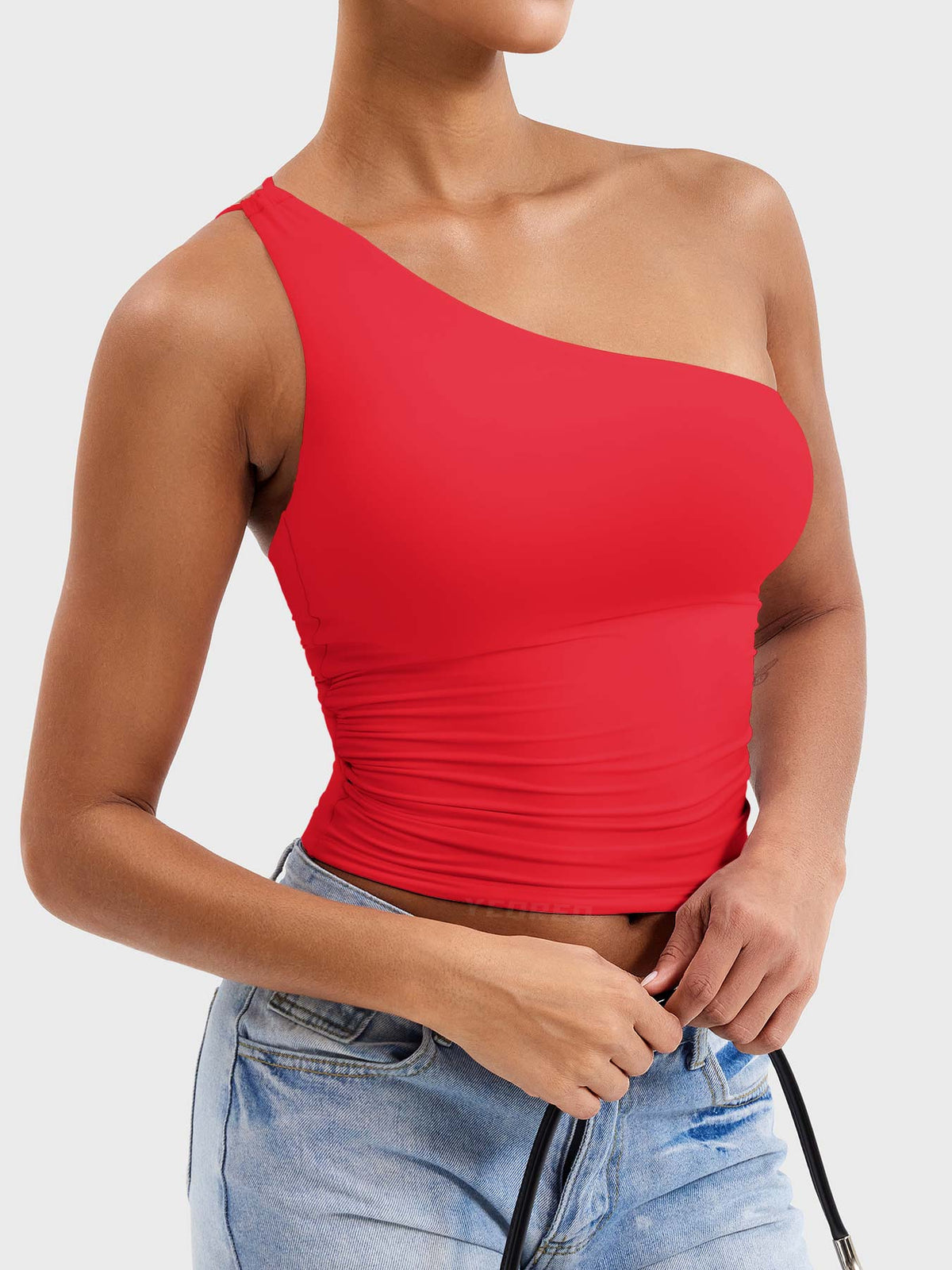 Haut Fanciy One Shoulder Tank - AERLO