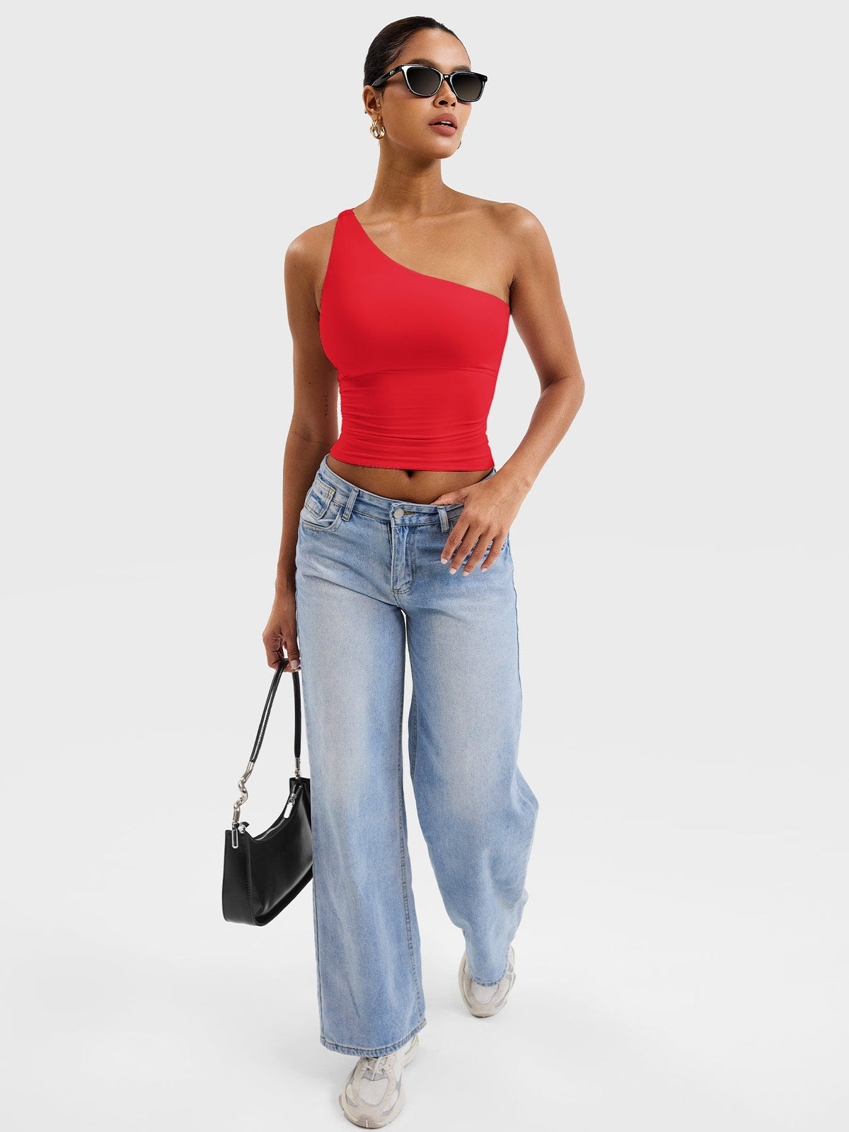 Haut Fanciy One Shoulder Tank - AERLO