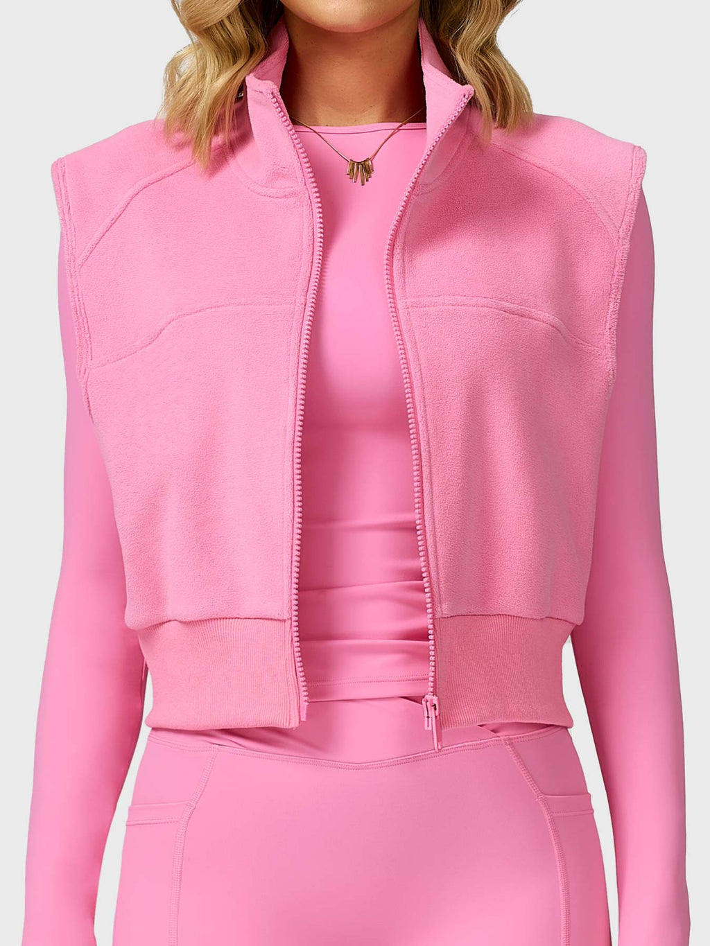 Eden Cropped Fleece Vest - AERLO