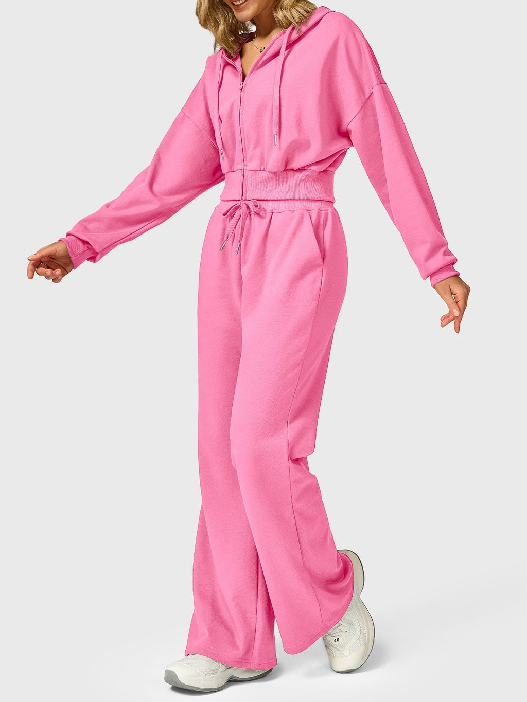 Sabrina Cropped Zip Hoodies - AERLO