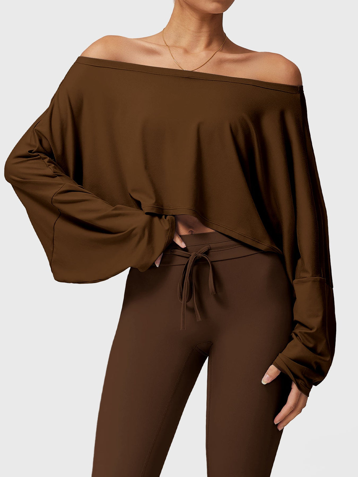 Haut manches longues Alison Off Shoulder Dolman - AERLO