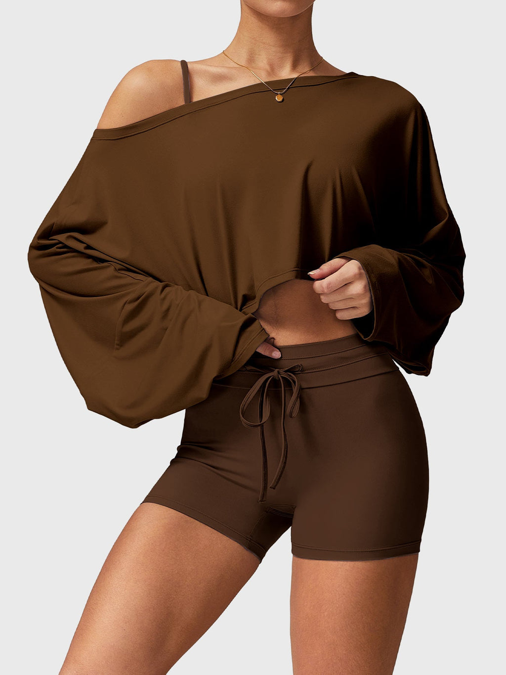 Haut manches longues Alison Off Shoulder Dolman - AERLO