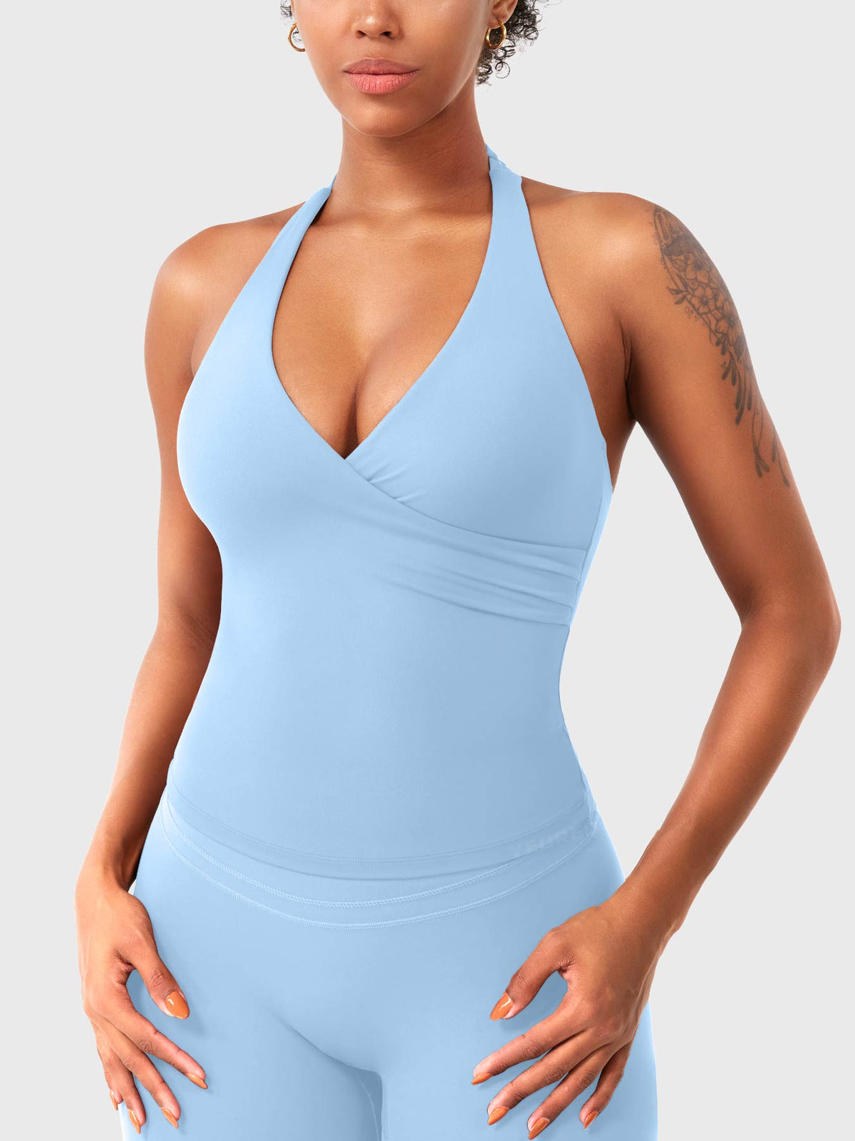 Elevine V Neck Halter Tank - AERLO