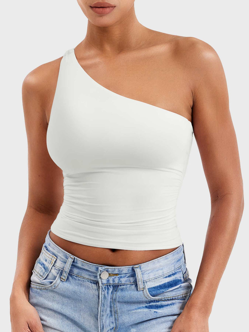 Haut Fanciy One Shoulder Tank - AERLO