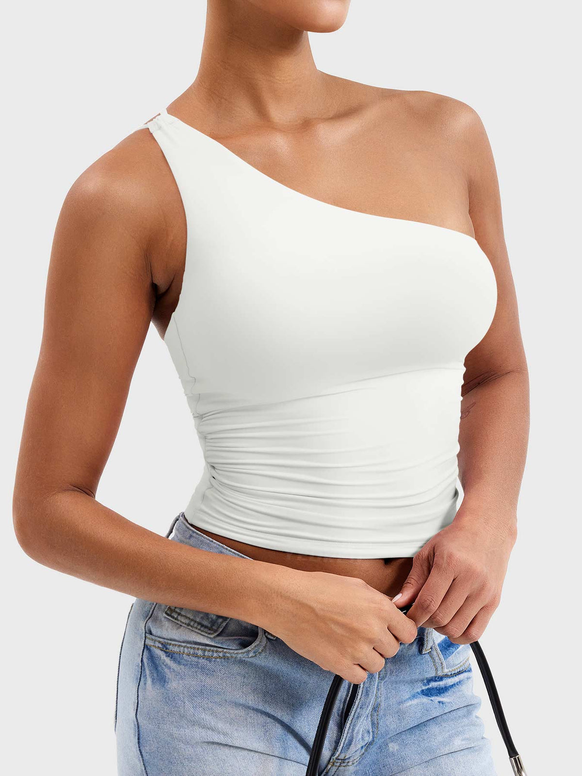 Haut Fanciy One Shoulder Tank - AERLO