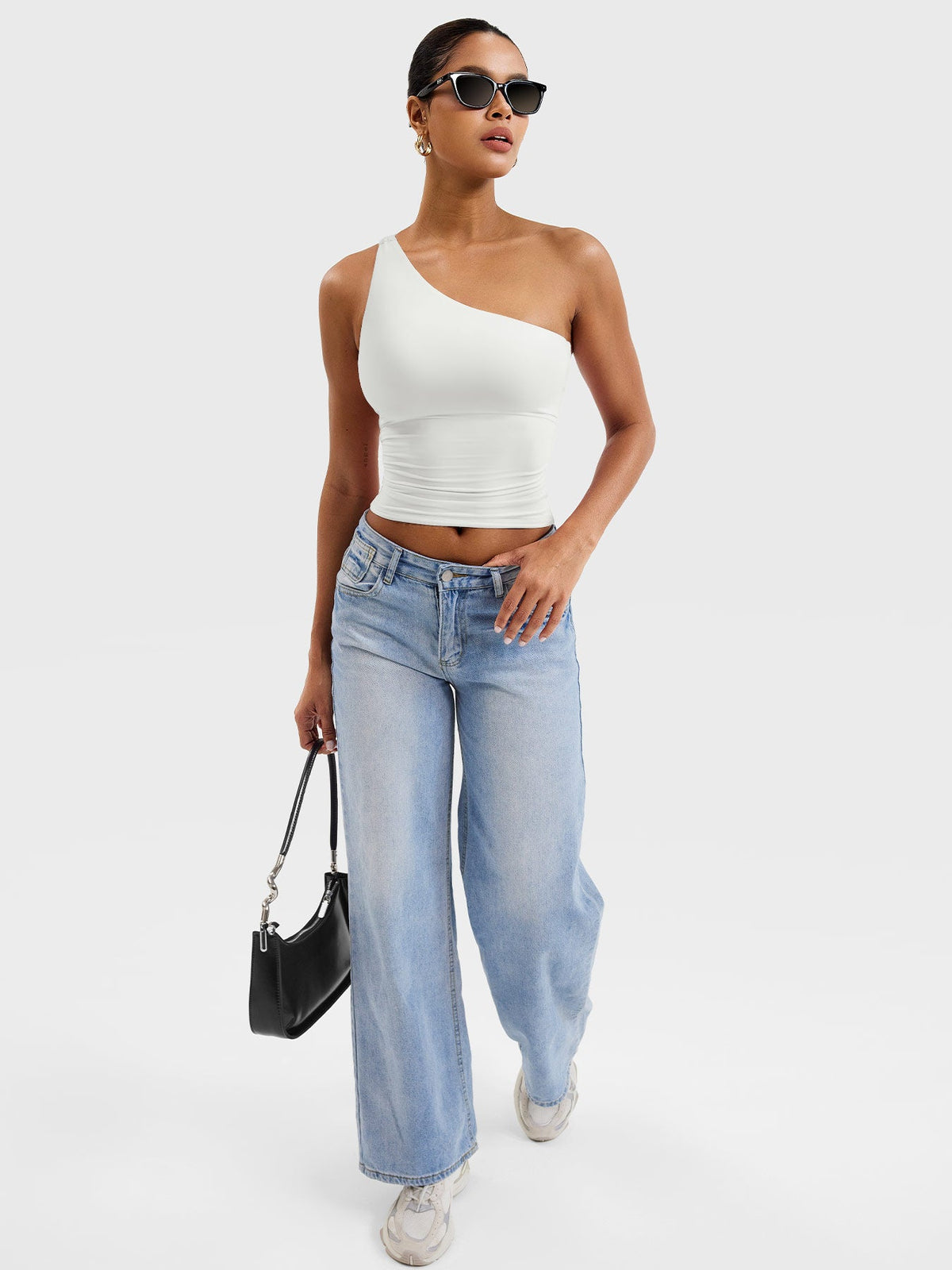 Haut Fanciy One Shoulder Tank - AERLO