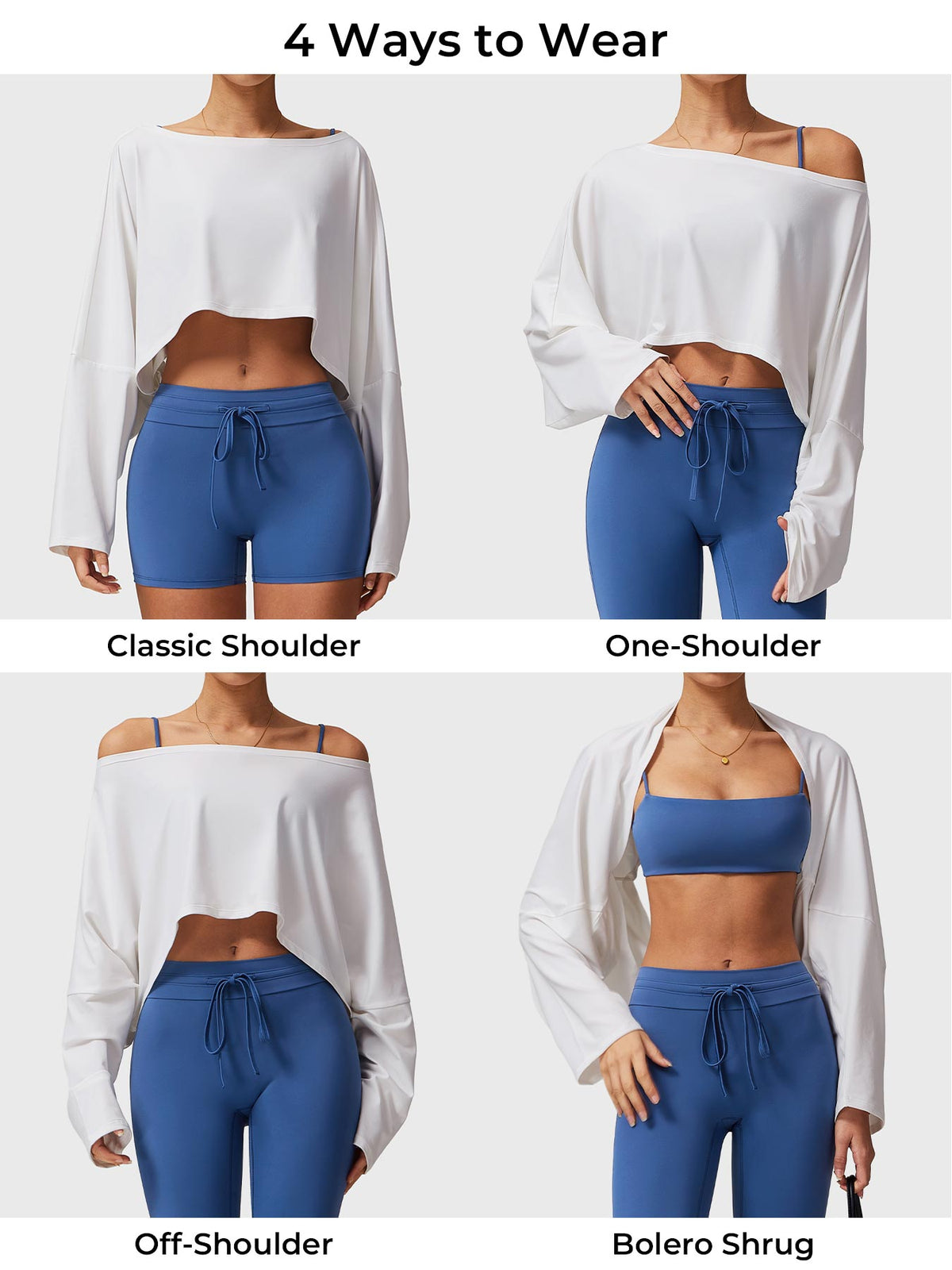 Haut manches longues Alison Off Shoulder Dolman - AERLO